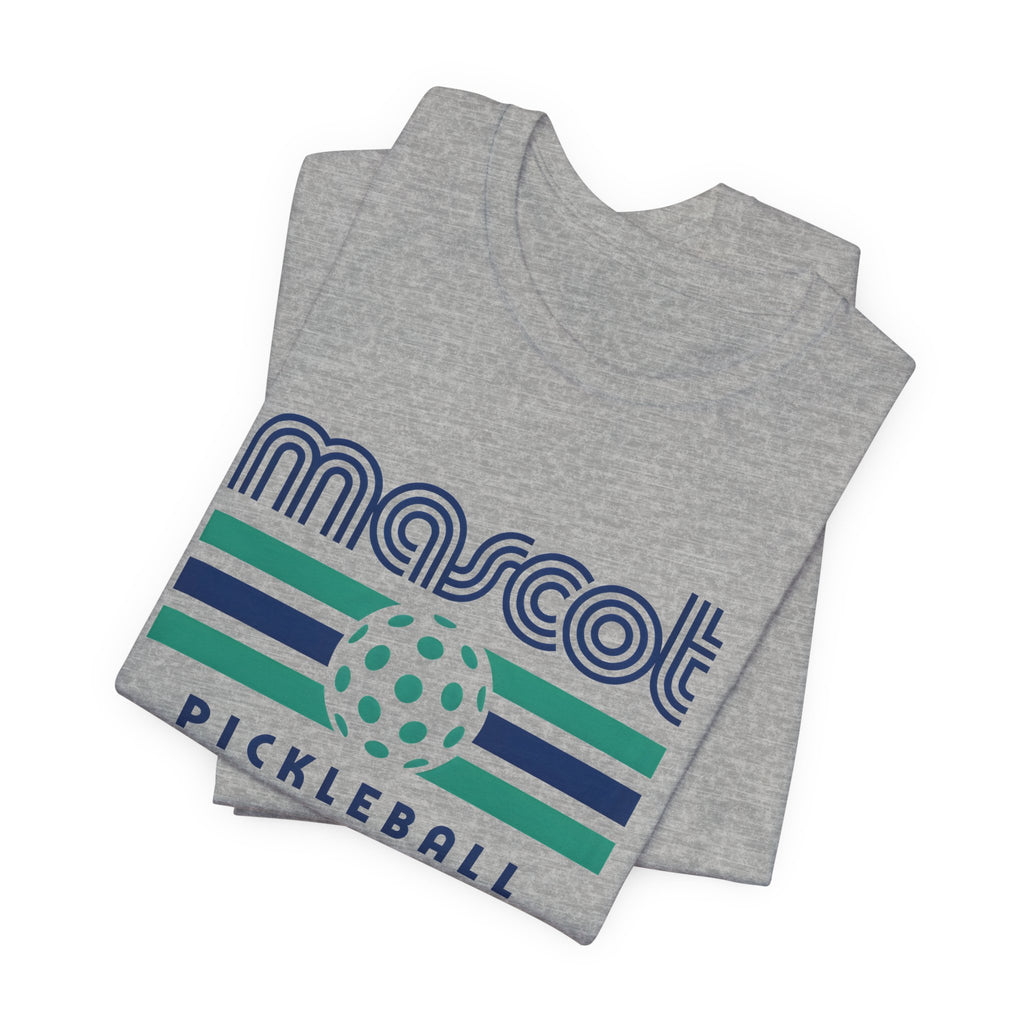 Mascot Pickleball Tee — Retro Striped Pickleball Shirt