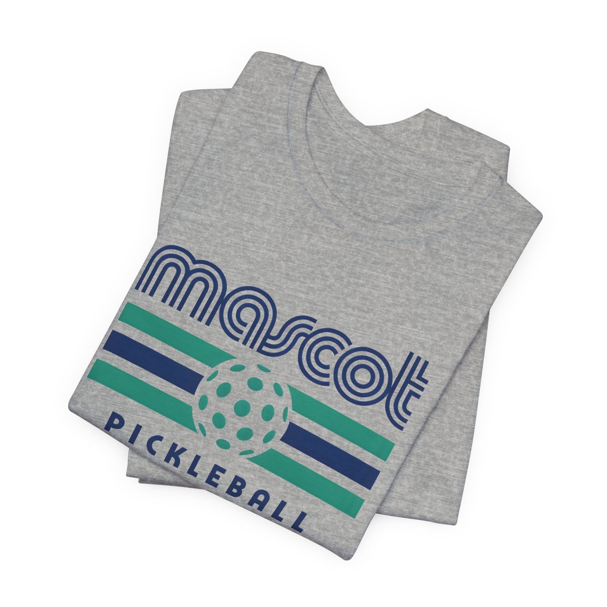 Mascot Pickleball Tee — Retro Striped Pickleball Shirt