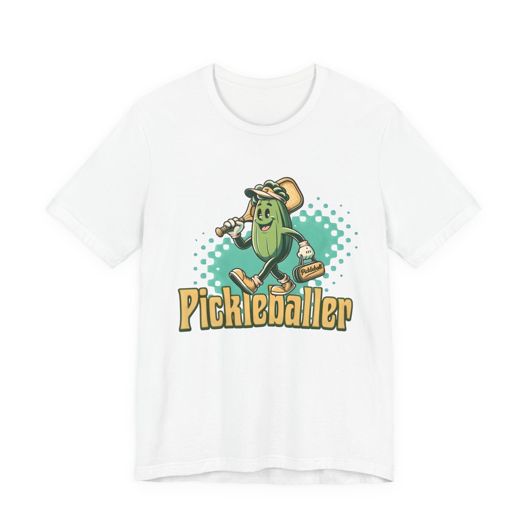 Pickleballer Graphic Tee — Retro Pickle Character Pickleball T‑Shirt
