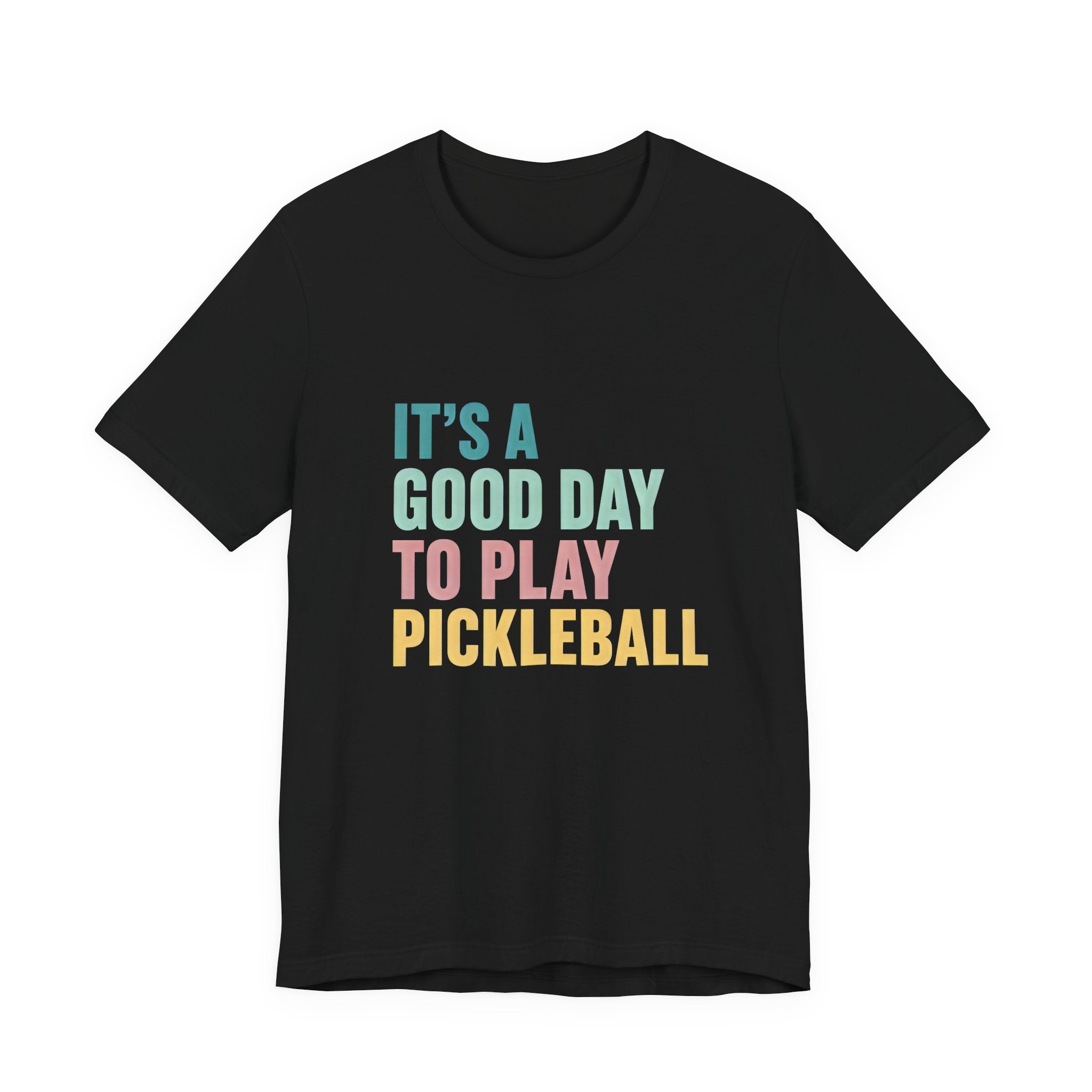 Pickleball Tee — "It's a Good Day to Play Pickleball" Retro Colorblock Shirt