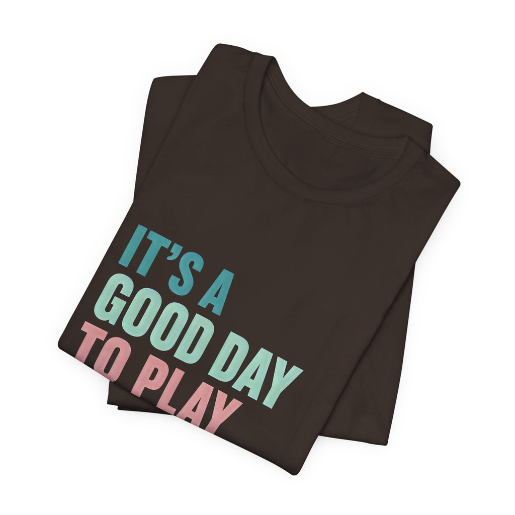 Pickleball Tee — "It's a Good Day to Play Pickleball" Retro Colorblock Shirt