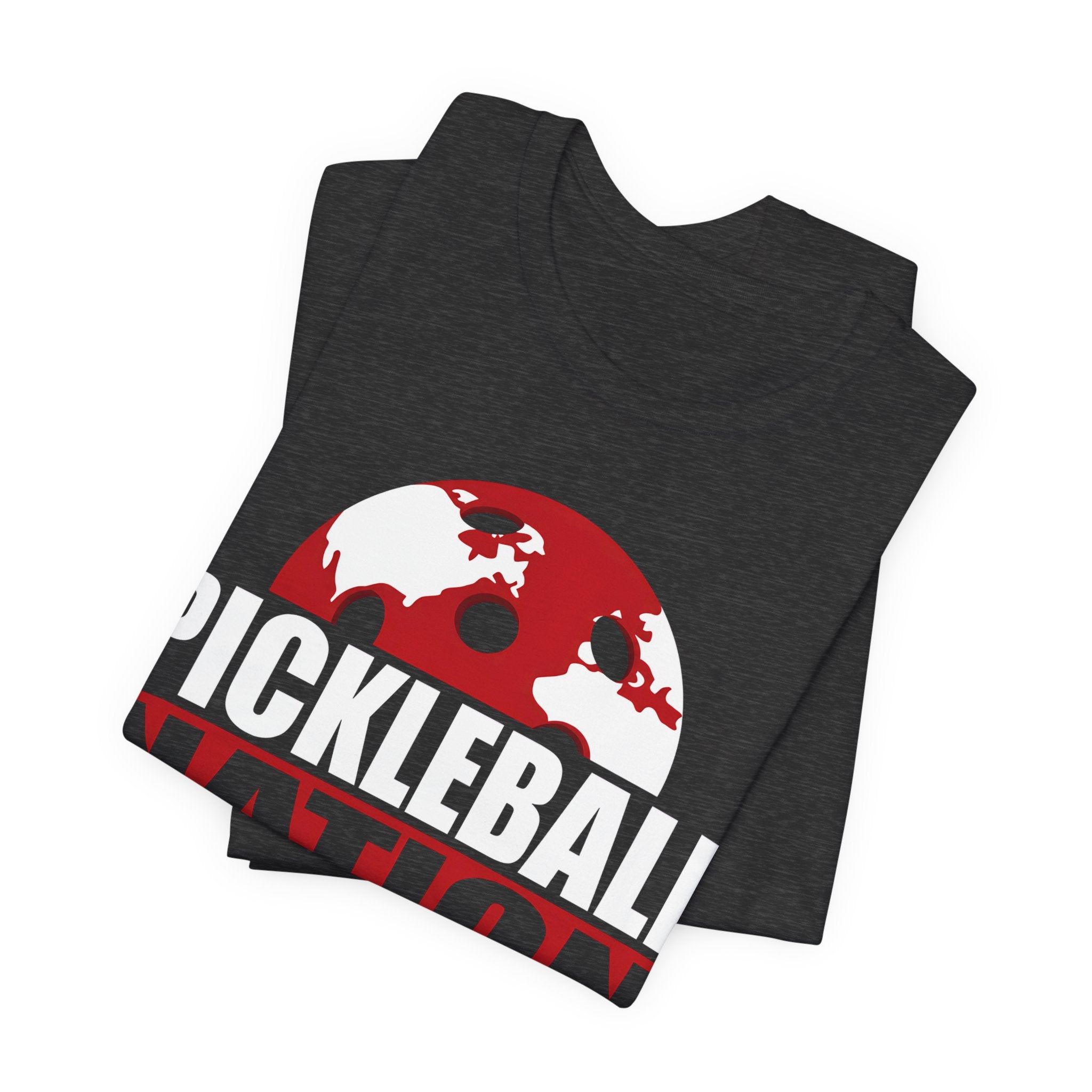 Pickleball Nation T‑Shirt – Bold Red & White Graphic Tee for Players and Fans