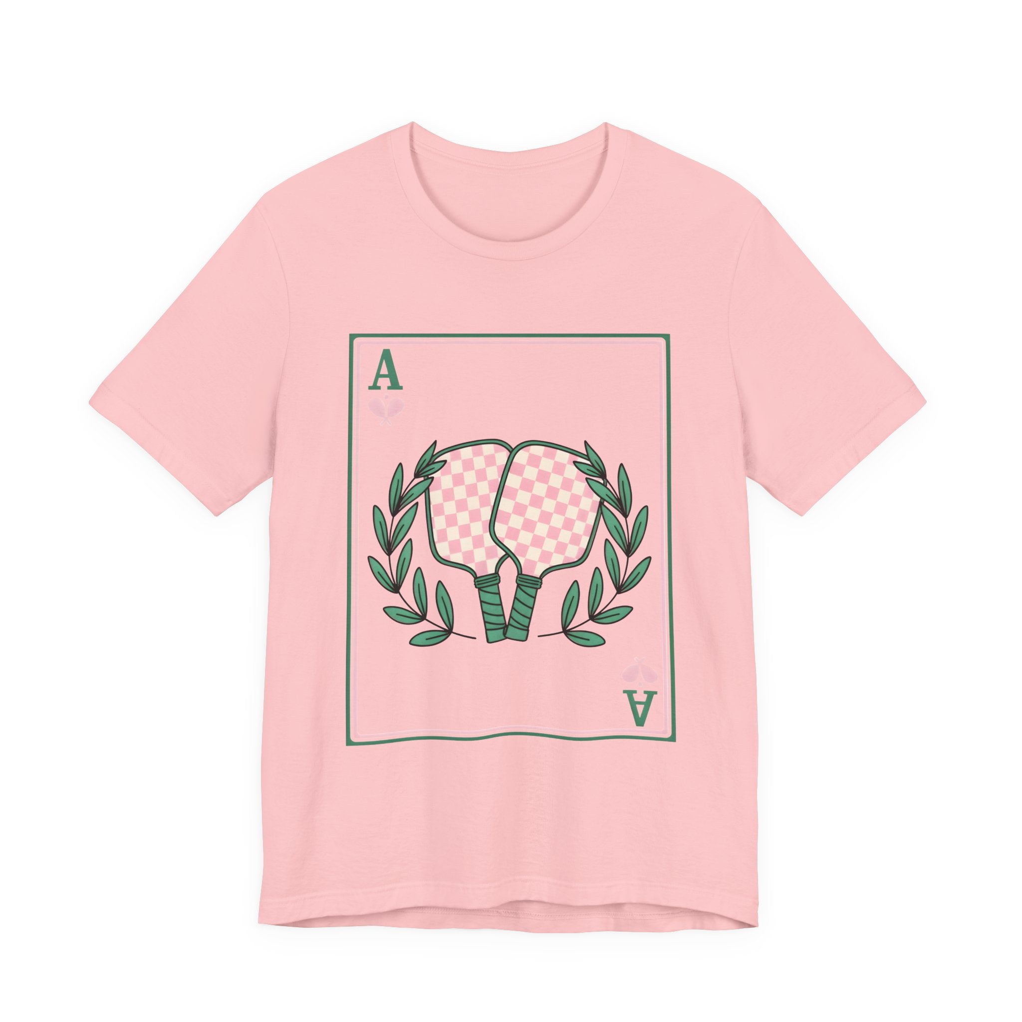 Ace of Hearts Playing Card Tee — Pink Checker Butt Graphic T-Shirt