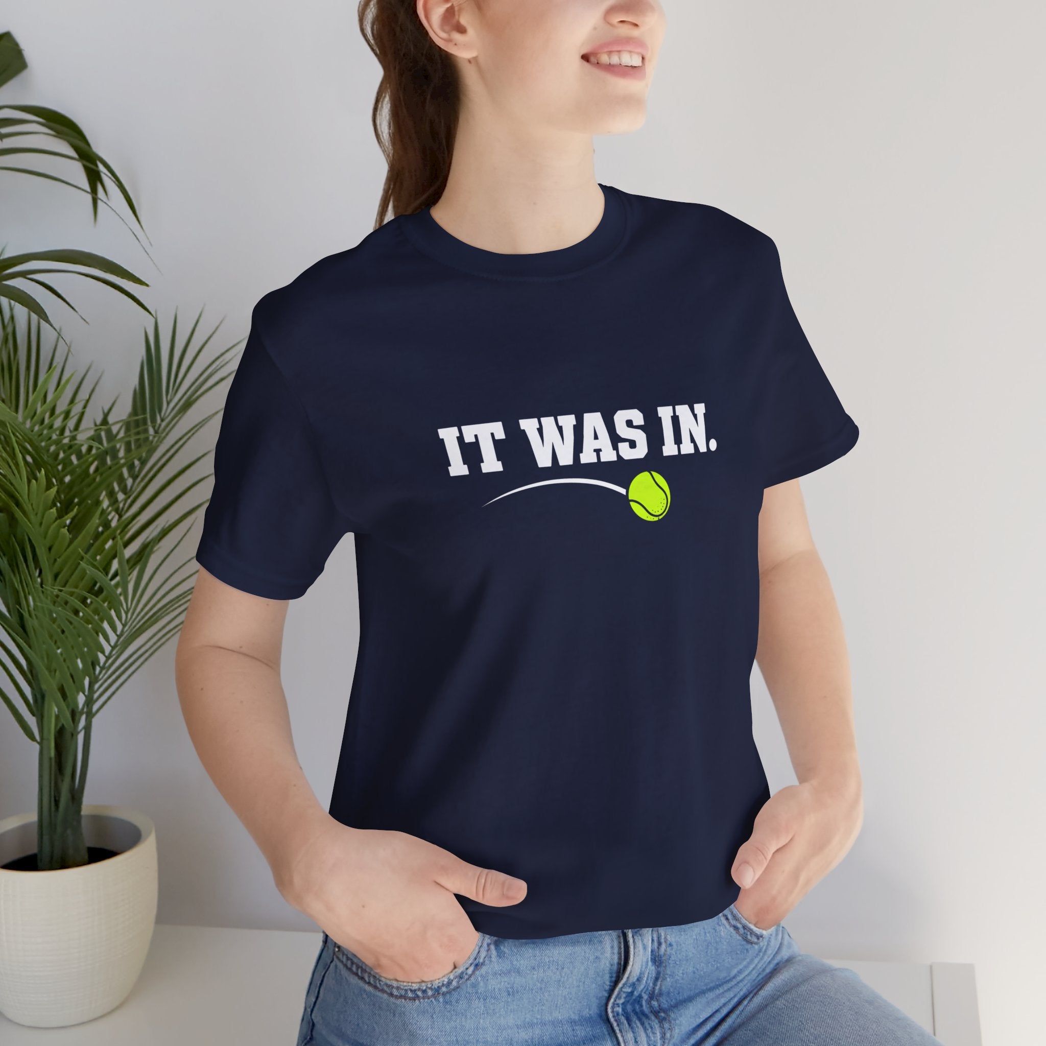 Tennis Minimalist Tee — Neon Tennis Ball Graphic Shirt