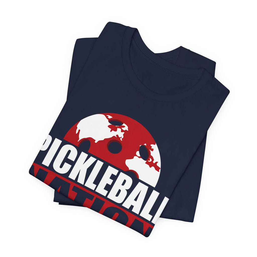 Pickleball Nation T‑Shirt – Bold Red & White Graphic Tee for Players and Fans