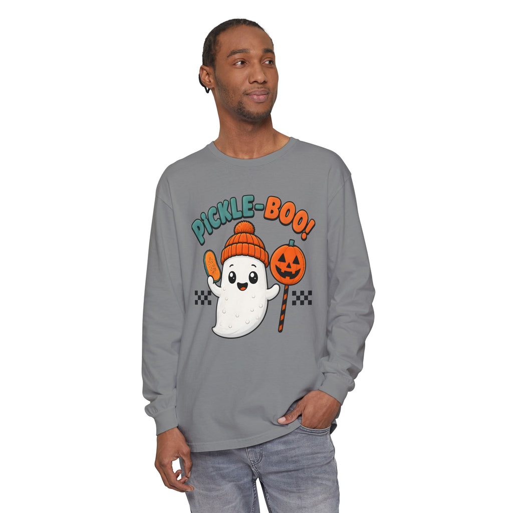 Pickle-Boo! Ghost Halloween Long Sleeve Tee