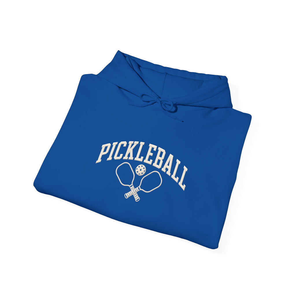 Pickleball Hoodie — Vintage Racket & Ball Graphic Sweatshirt