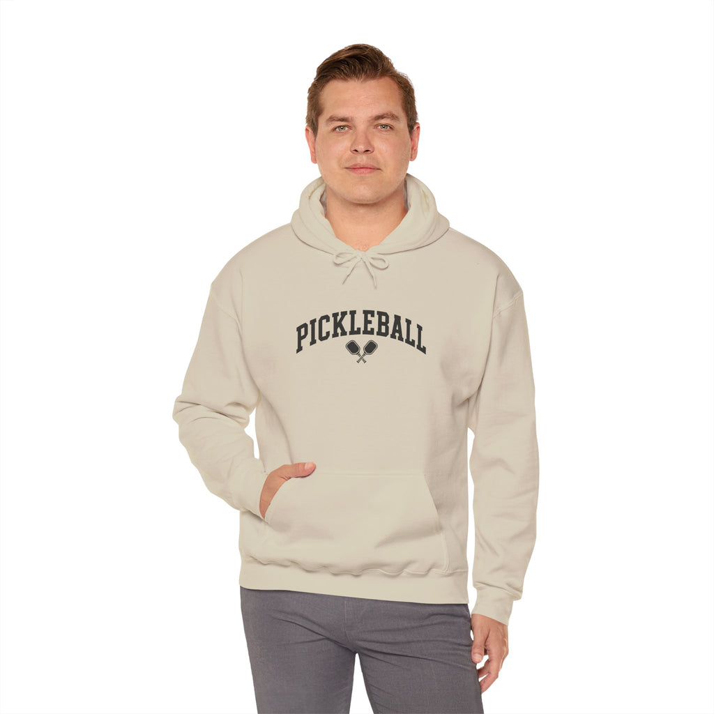 Pickleball Hoodie — Classic Pickleball Text with Paddles Pullover