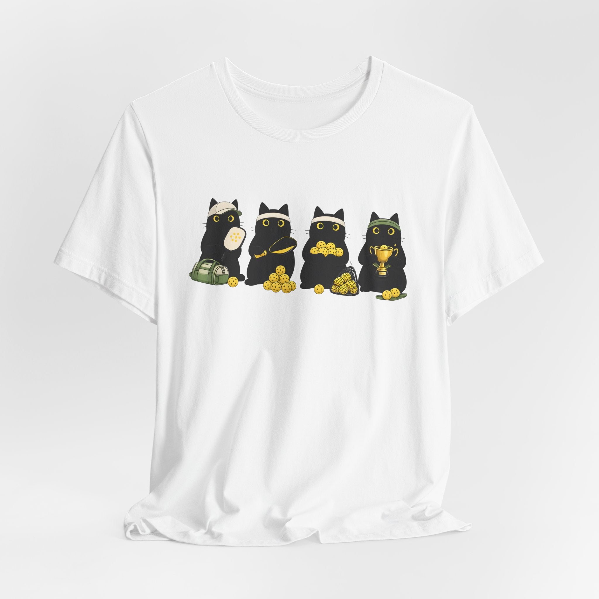 Black Cat Fortune T-Shirt – Cute Lucky Cats with Gold Coins Graphic Tee