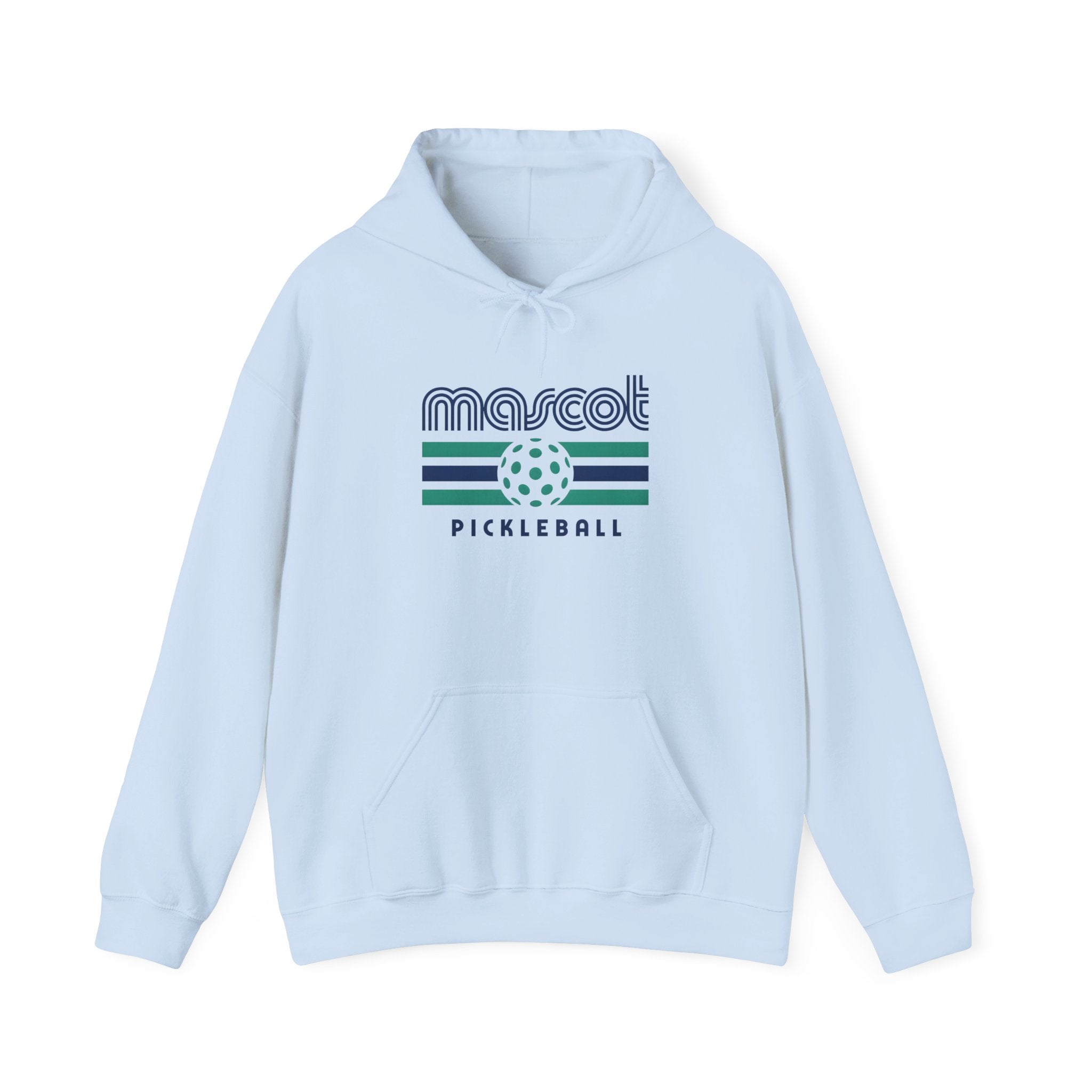 Mascot Pickleball Hoodie — Retro Striped Pickleball Pullover