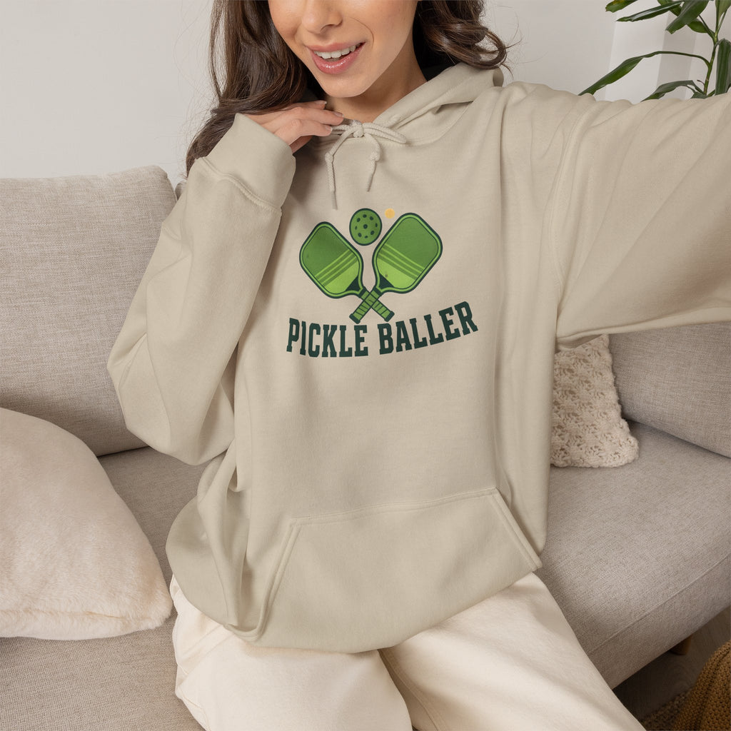 Pickle Baller Hoodie — Pickleball Paddles Graphic Hooded Sweatshirt