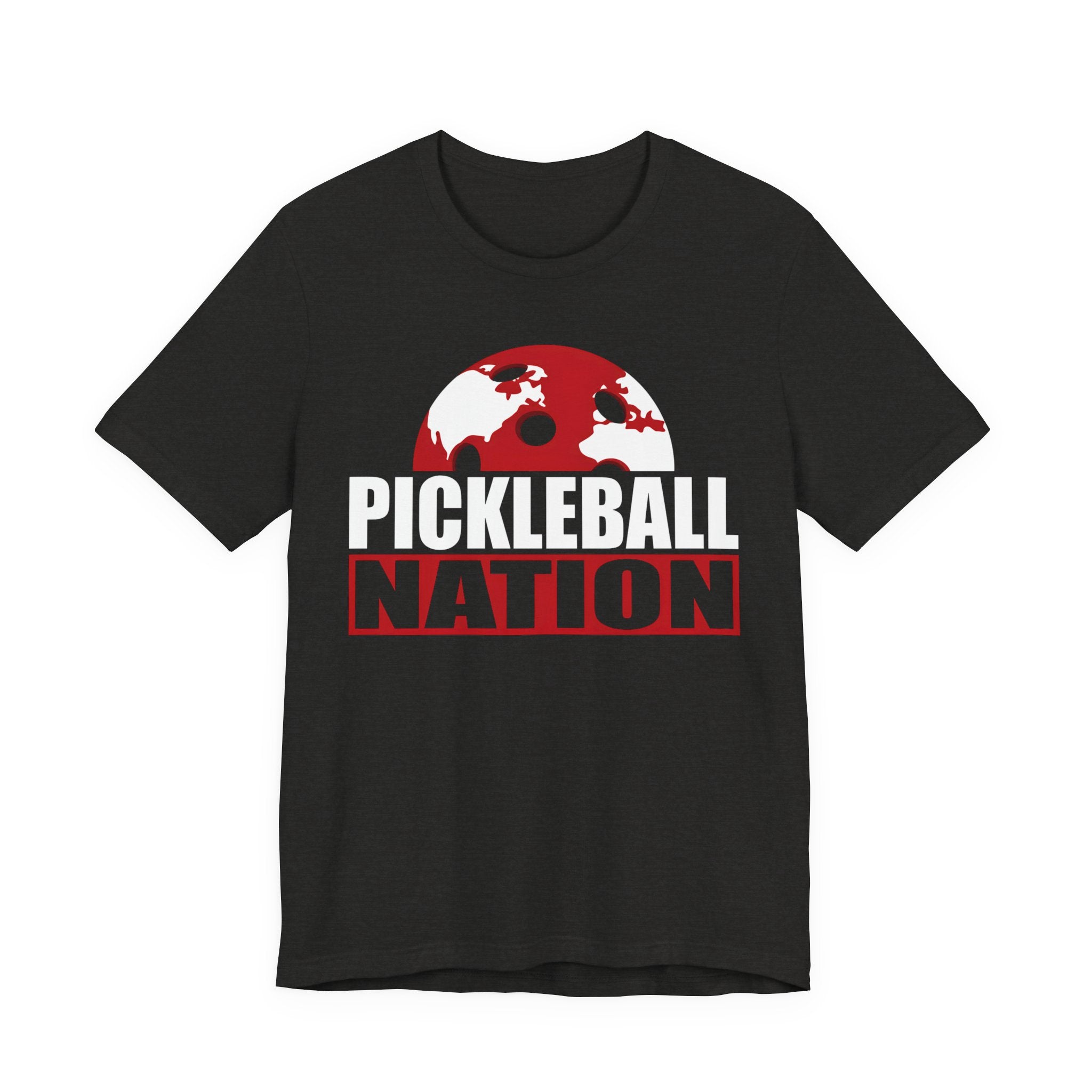 Pickleball Nation T‑Shirt – Bold Red & White Graphic Tee for Players and Fans
