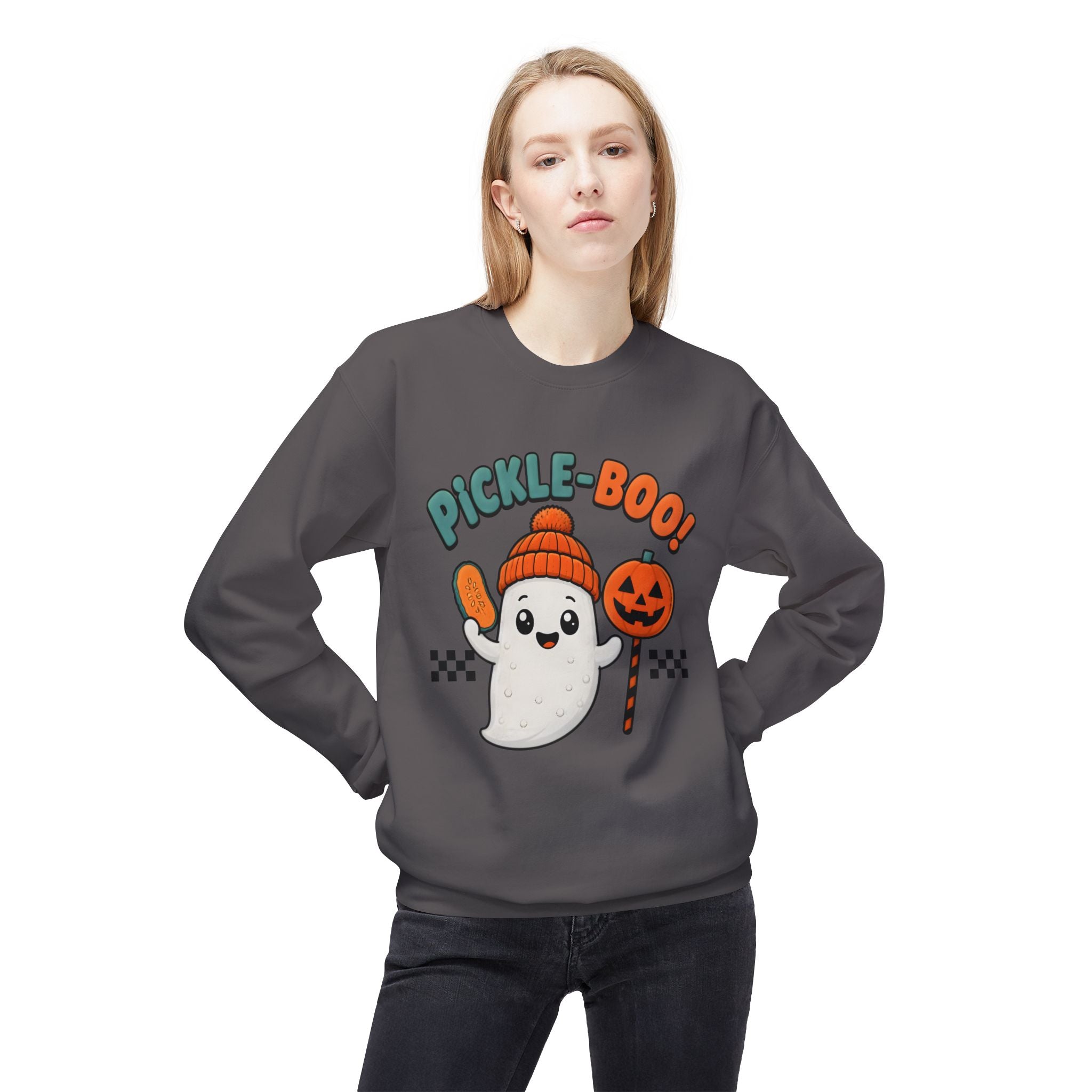 Halloween Pickle-Boo Ghost Sweatshirt