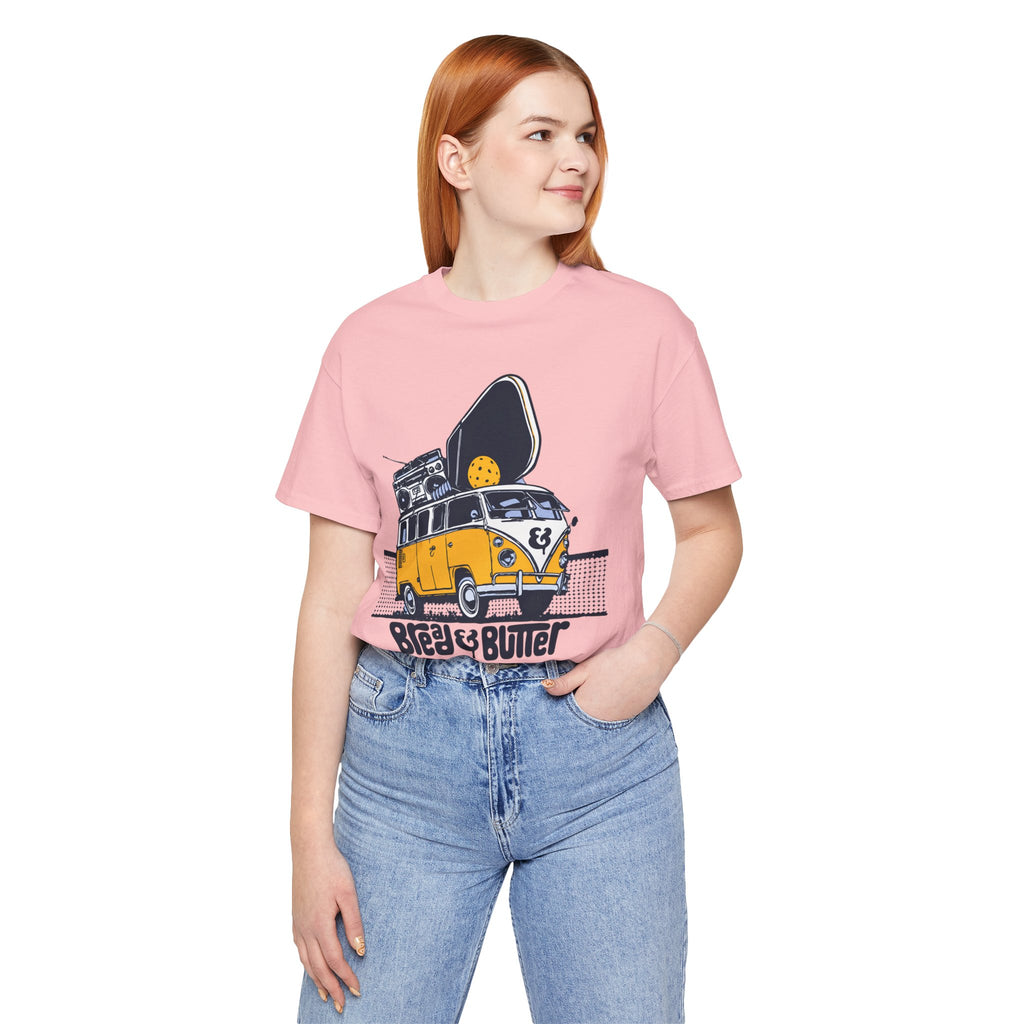Pickleball Camper Tee — "Bread & Butter" VW Van Design