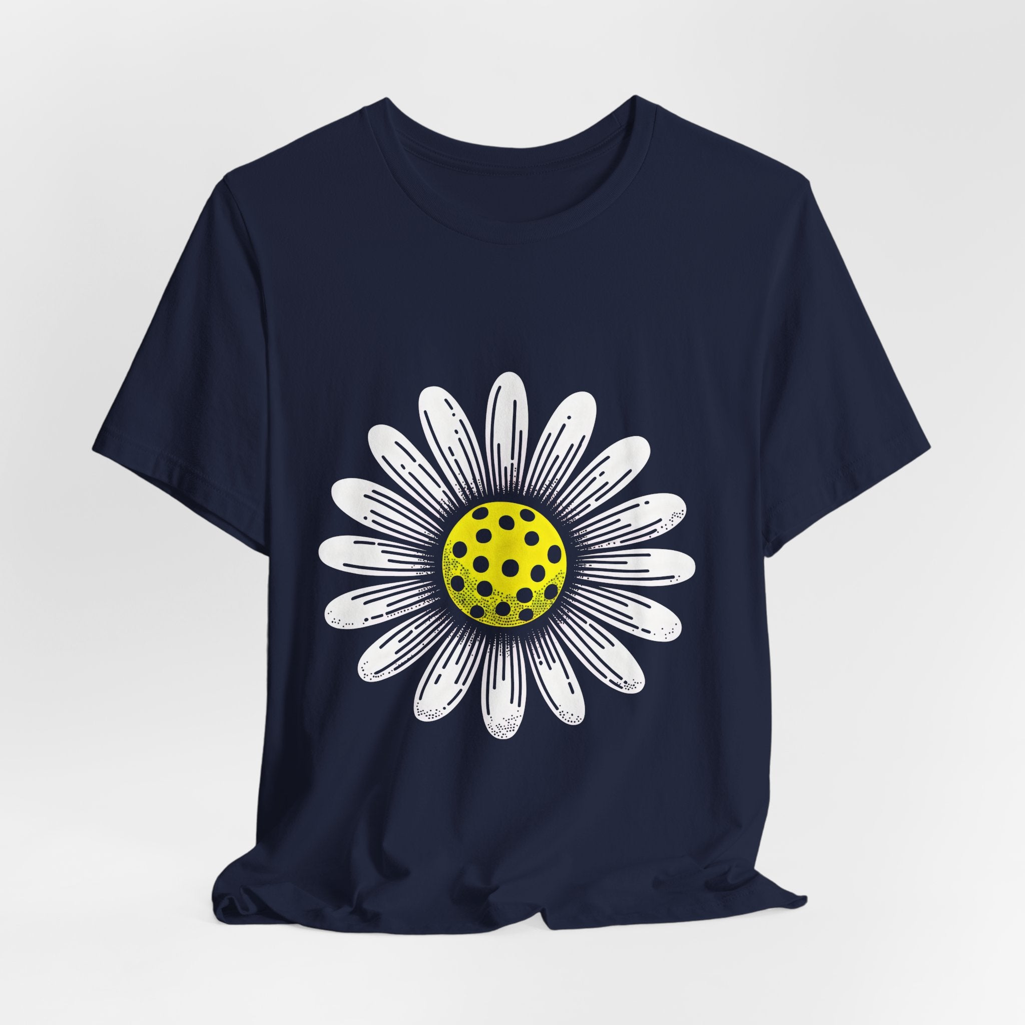 Daisy Graphic Tee — Retro Yellow Center Flower Shirt