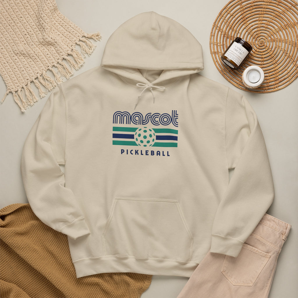 Mascot Pickleball Hoodie — Retro Striped Pickleball Pullover
