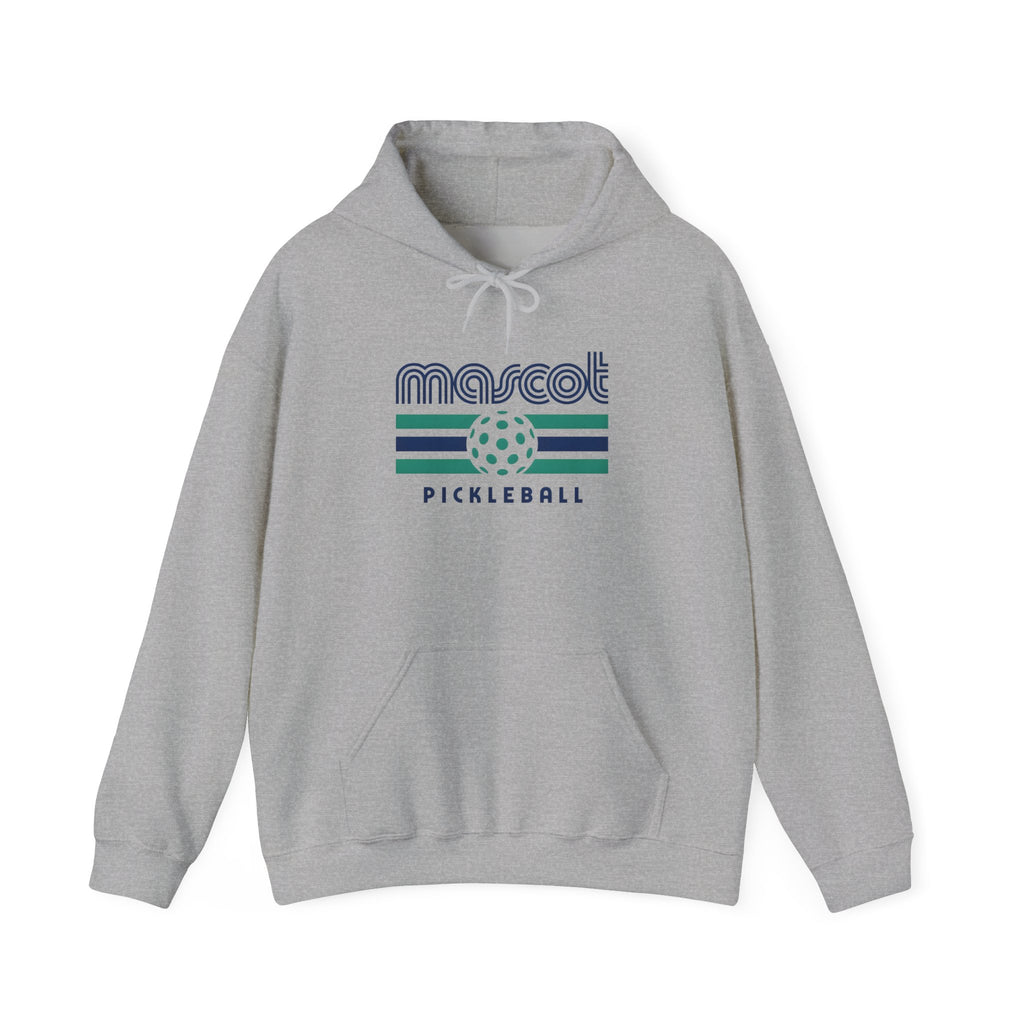 Mascot Pickleball Hoodie — Retro Striped Pickleball Pullover