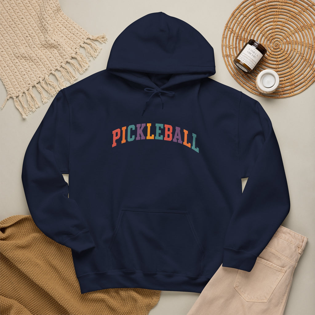 Pickleball Rainbow Hoodie — Colorful Pickleball Pullover for Players & Fans