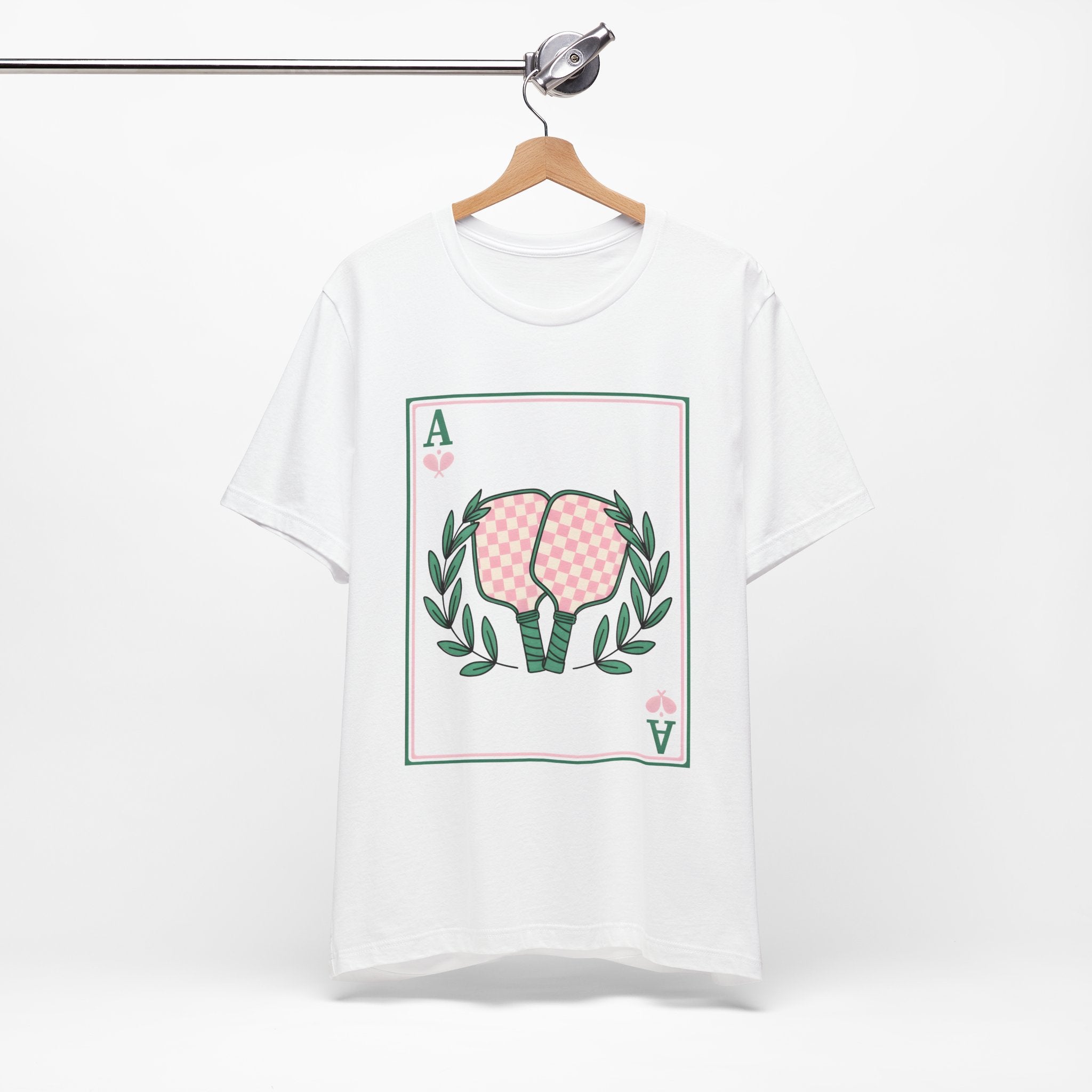 Ace of Hearts Playing Card Tee — Pink Checker Butt Graphic T-Shirt