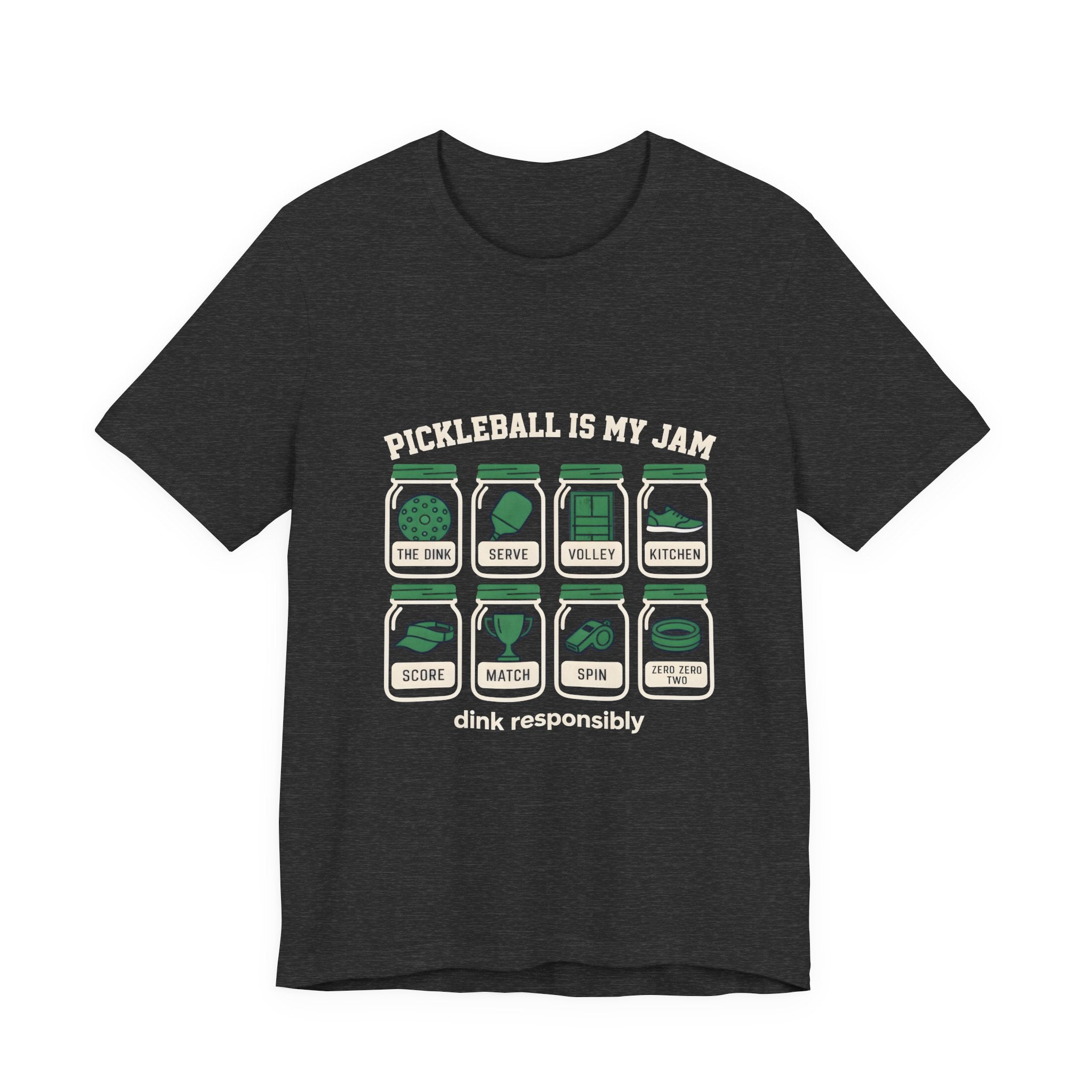 Pickleball Is My Jam T-Shirt — Vintage Courts & Paddle Icons, "Drink Responsibly" Tee