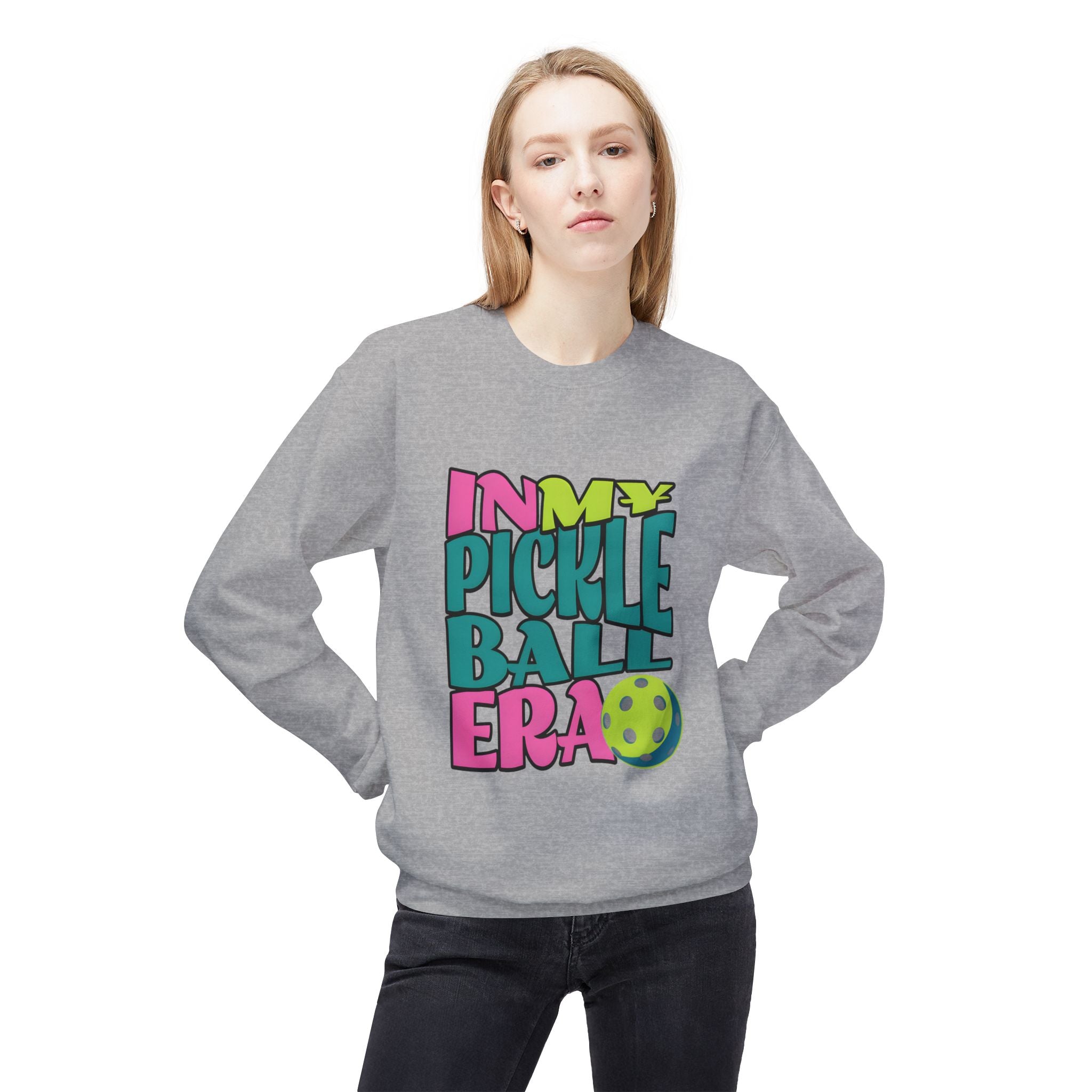 Pickleball Era Crewneck Sweatshirt — "In My Pickleball Era" Colorful Graphic