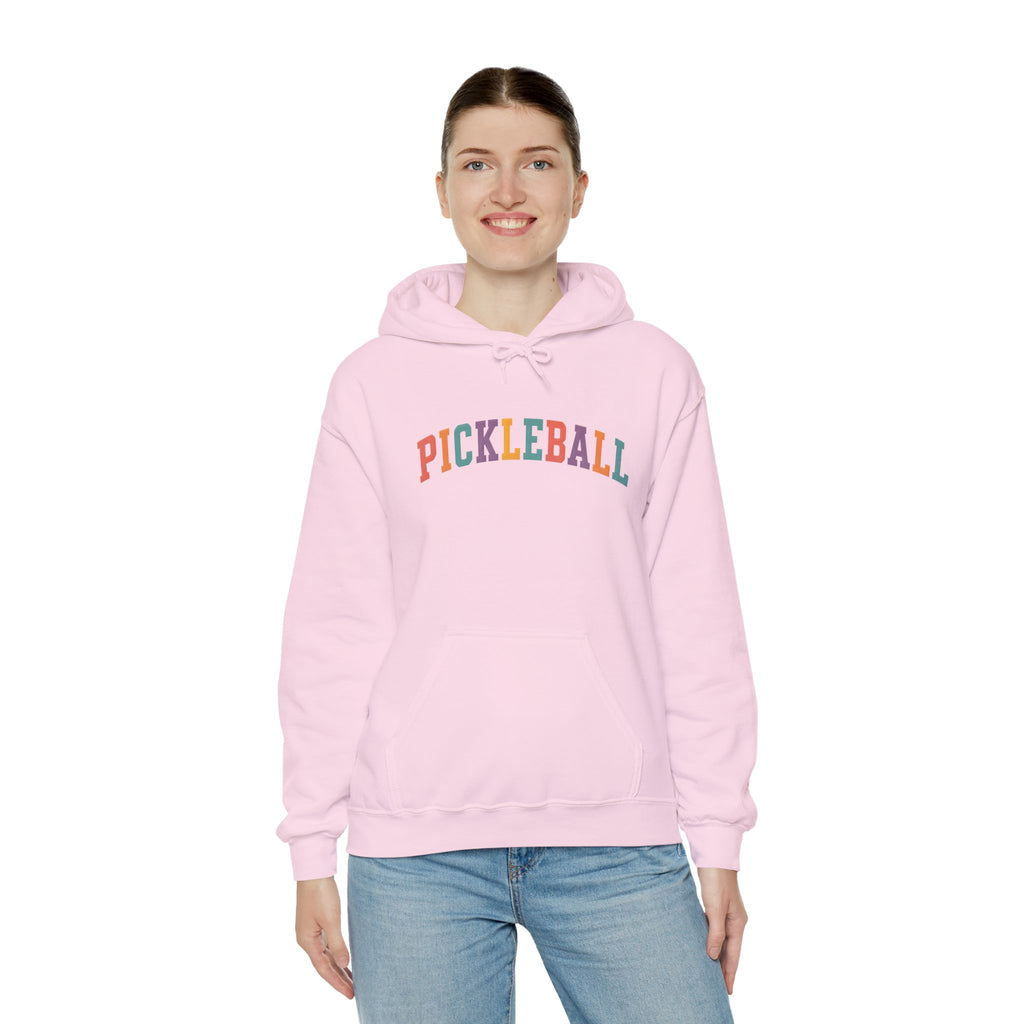 Pickleball Rainbow Hoodie — Colorful Pickleball Pullover for Players & Fans
