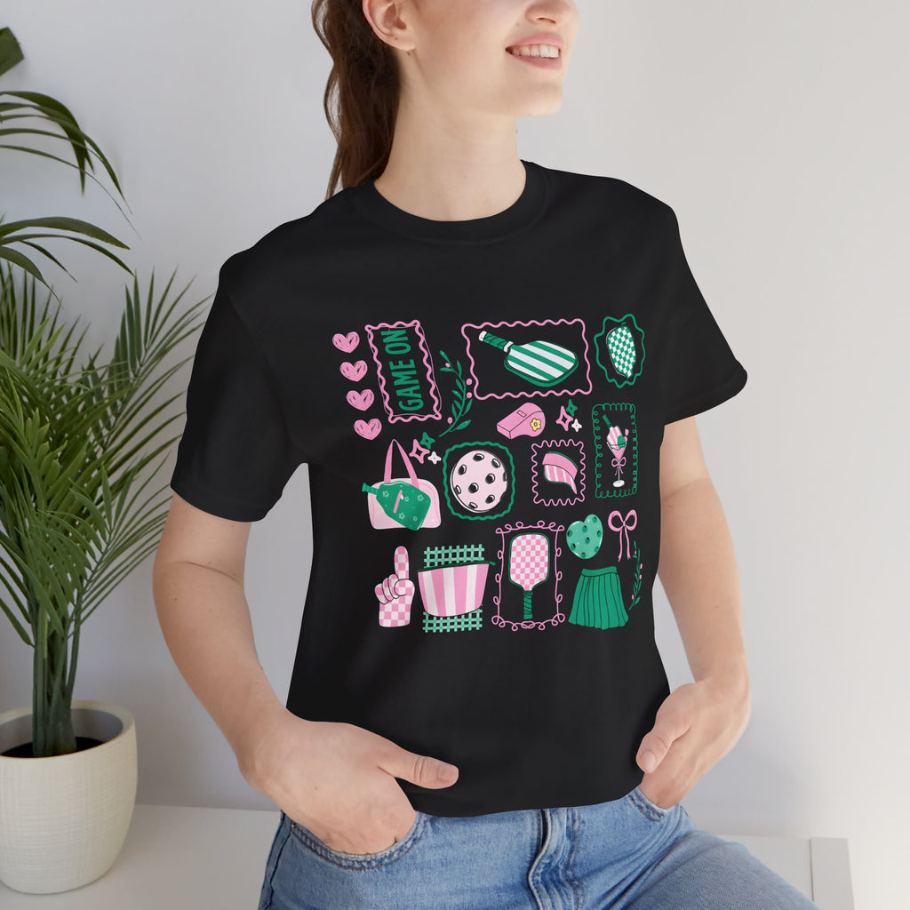 Ice Cream & Sweets Graphic Tee — Cute Pastel Dessert Icons