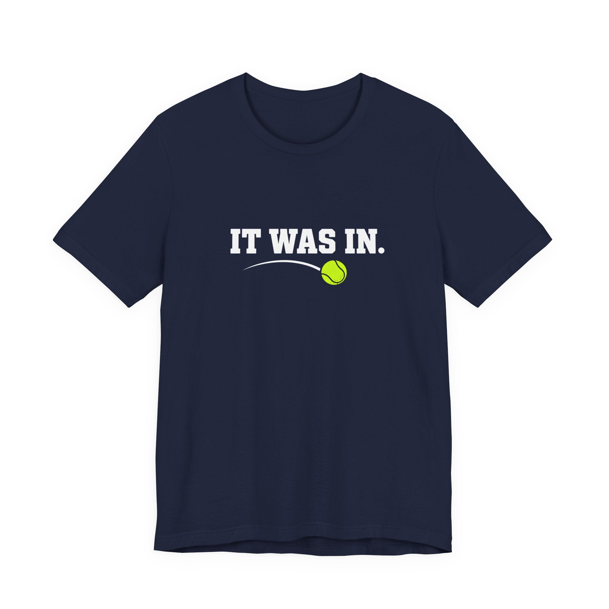 Tennis Minimalist Tee — Neon Tennis Ball Graphic Shirt