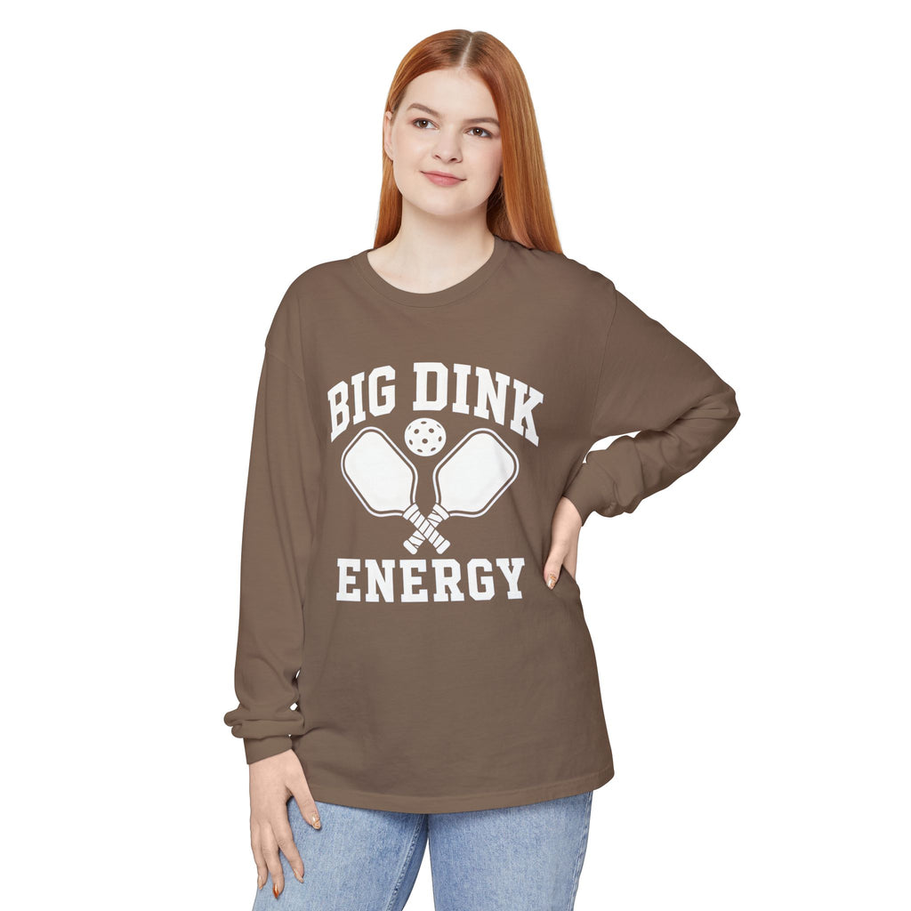 Big Dink Energy Long Sleeve Tee — Pickleball Paddle Graphic