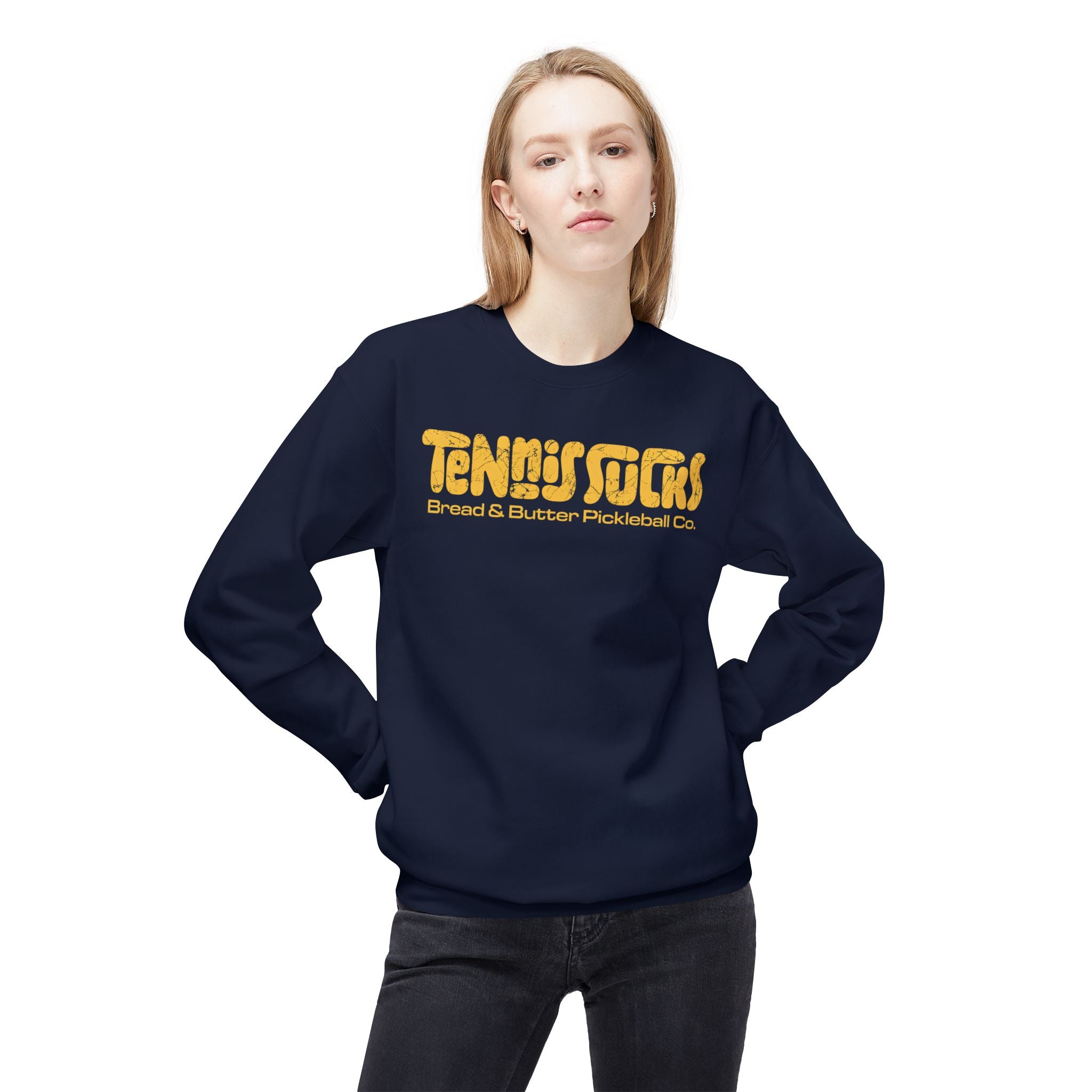 Tennis Socks Crewneck Sweatshirt — Vintage Tennis & Pickleball Club Pullover