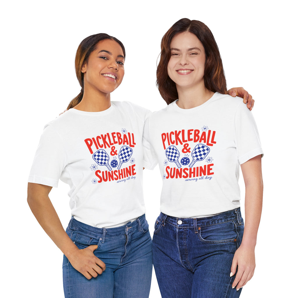 Pickleball & Sunshine T‑Shirt – Retro Pickleball Paddle Tee