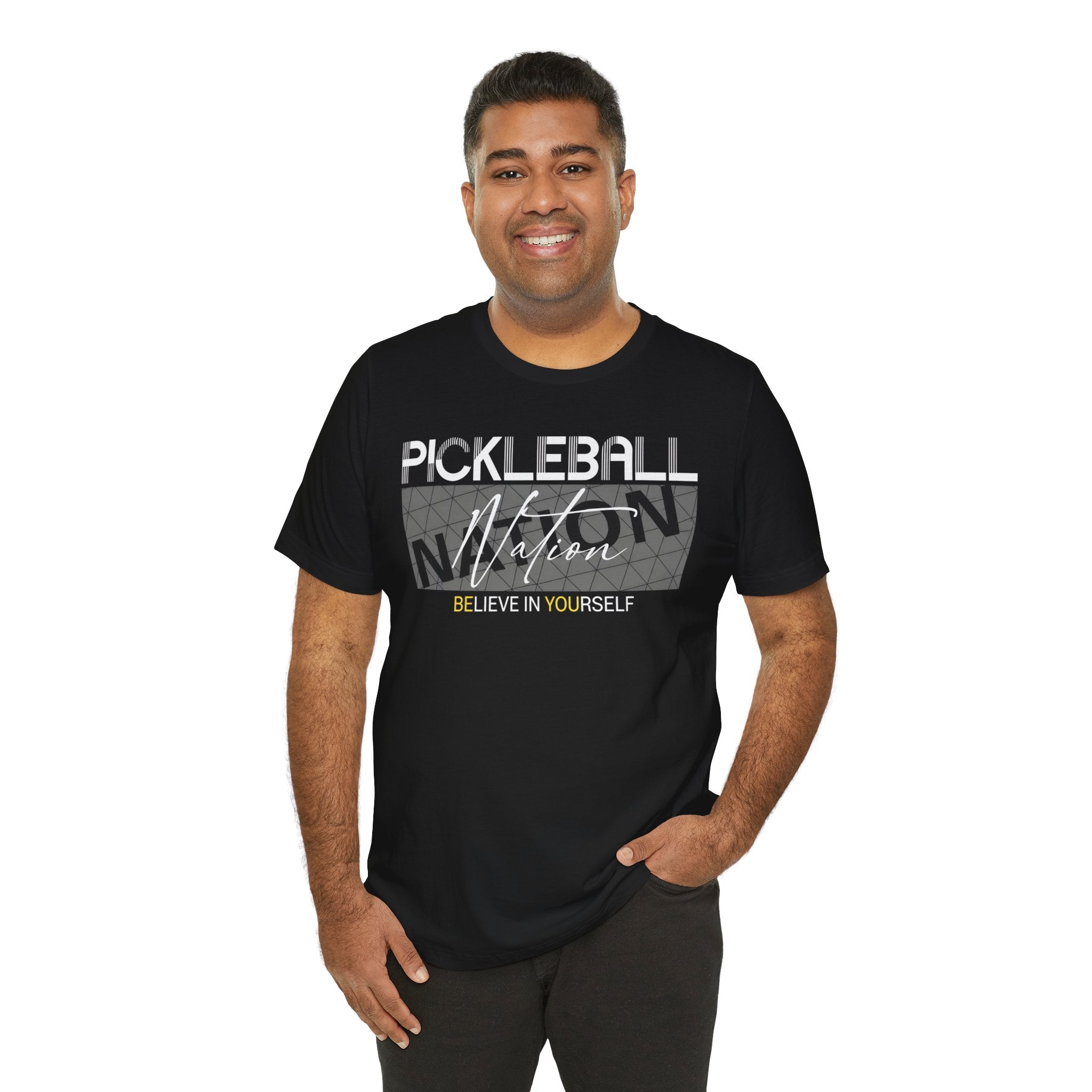 Pickleball Nation Tee — "Believe in Yourself" Graphic Shirt