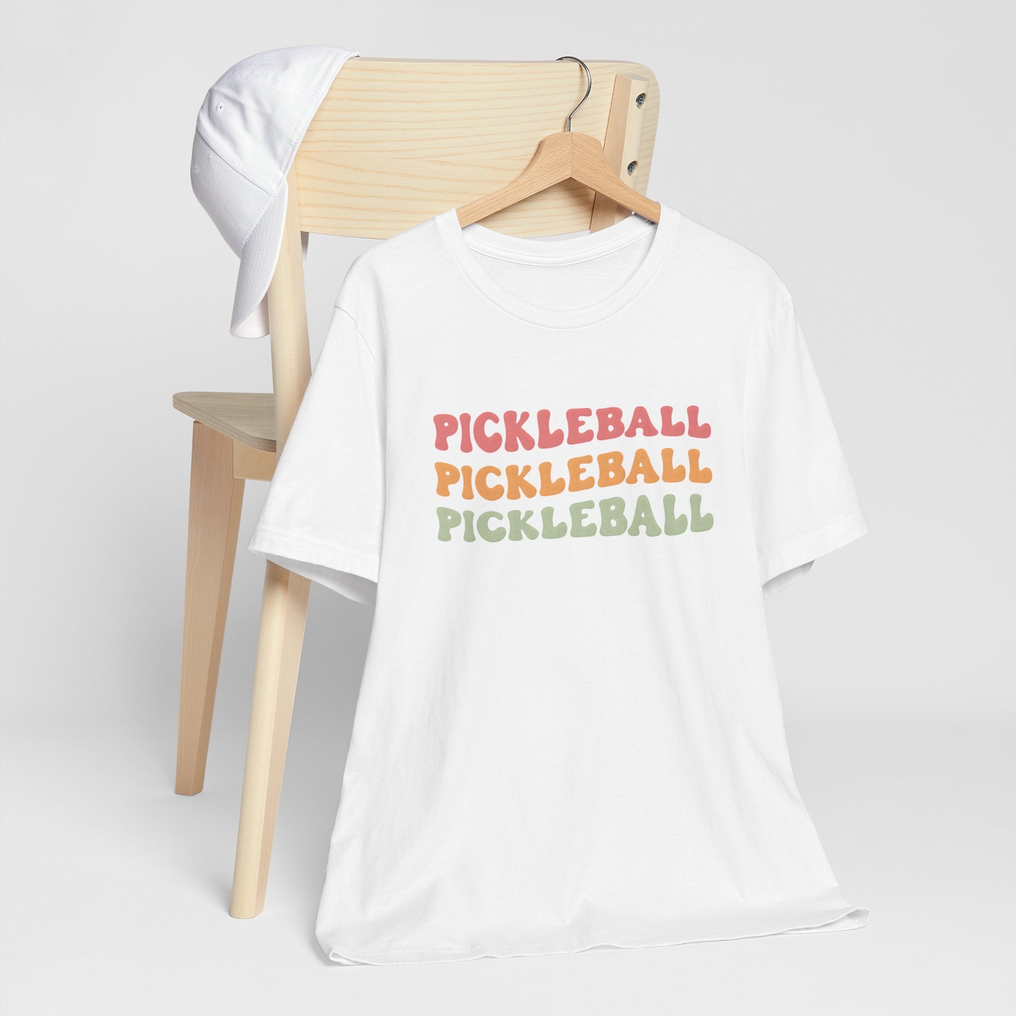 Pickleball Tee — Retro 'PICKLEBALL' Triple-Stack Graphic Shirt