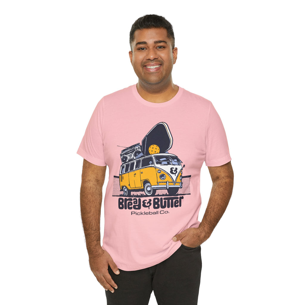 Pickleball Camper Tee — "Bread & Butter" VW Van Design