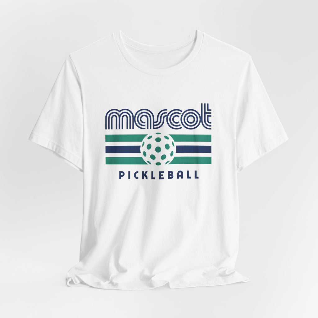 Mascot Pickleball Tee — Retro Striped Pickleball Shirt