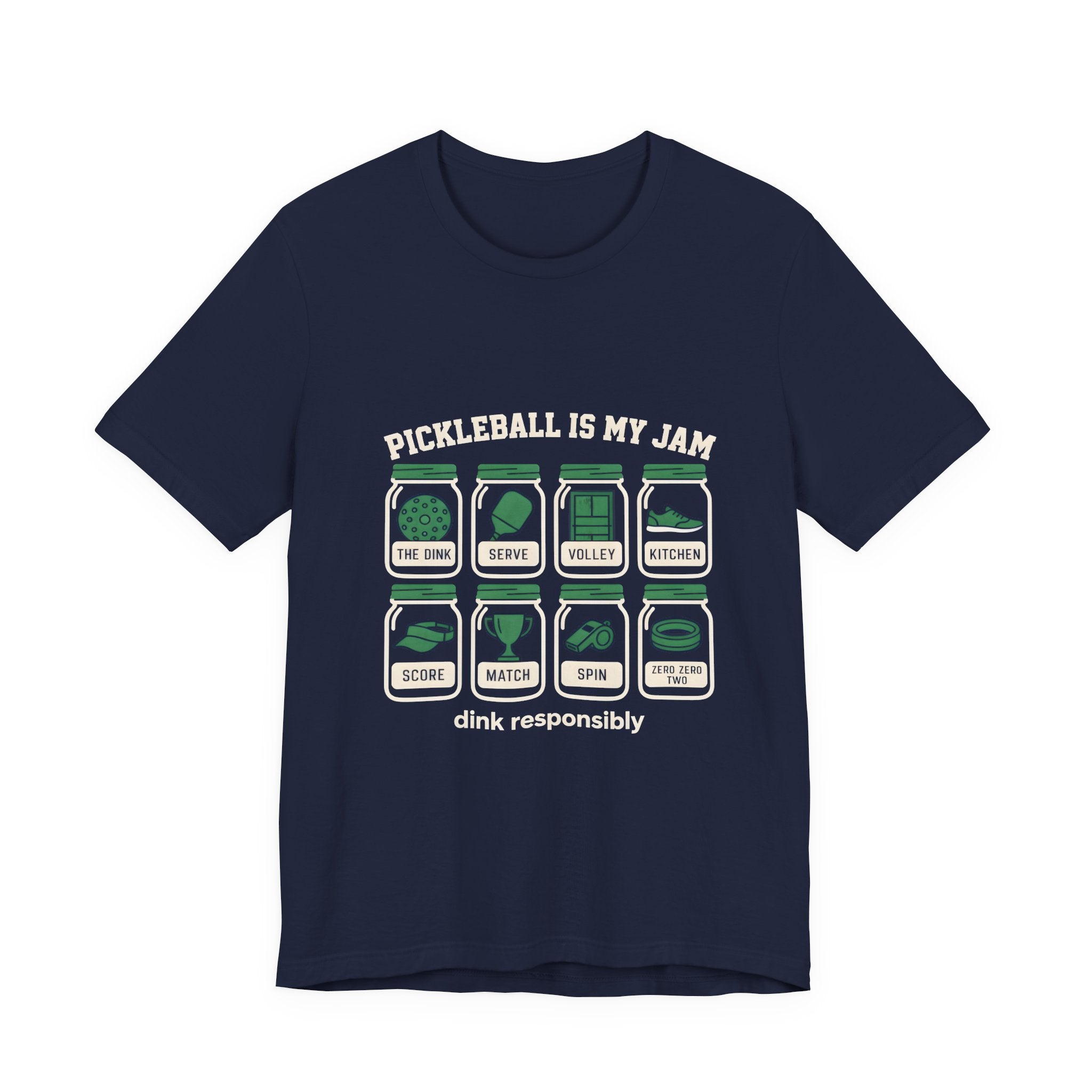 Pickleball Is My Jam T-Shirt — Vintage Courts & Paddle Icons, "Drink Responsibly" Tee