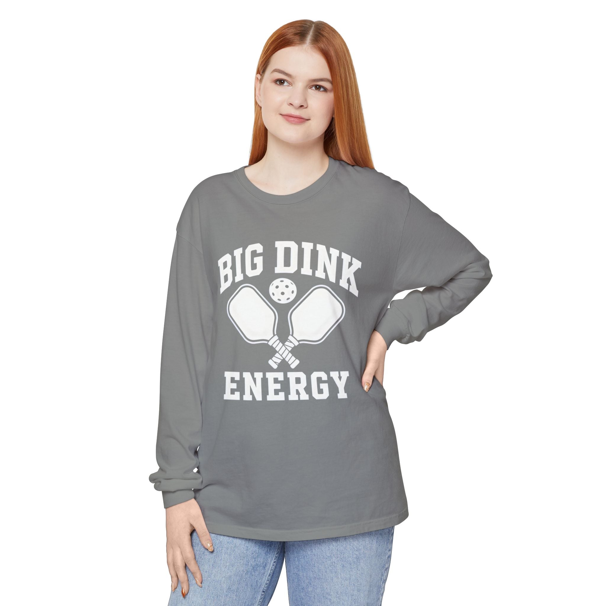 Big Dink Energy Long Sleeve Tee — Pickleball Paddle Graphic