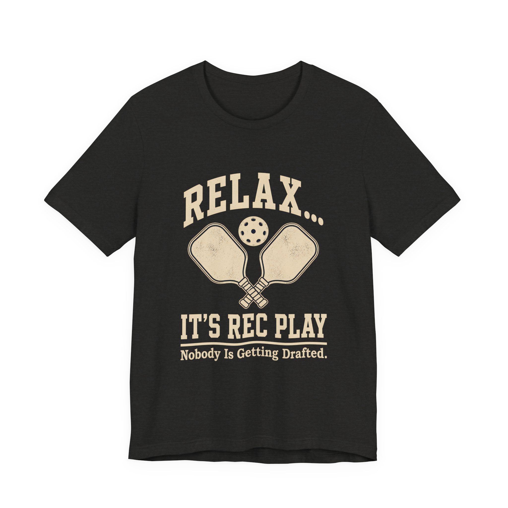 Pickleball T-Shirt — "Relax... It’s Rec Play" Vintage Paddle Tee