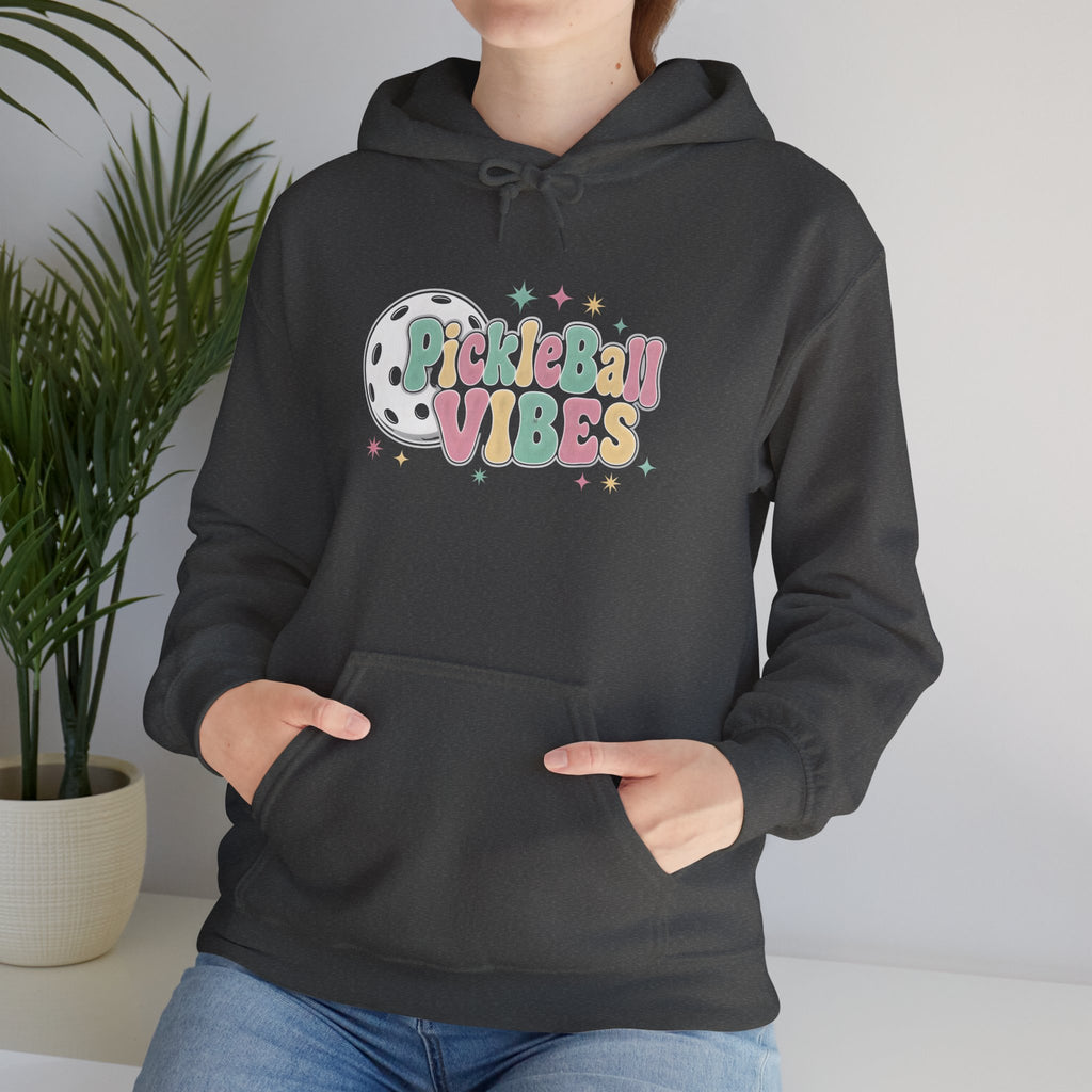 Pickleball Vibes Hoodie — Retro Pastel Pickleball Graphic Sweatshirt