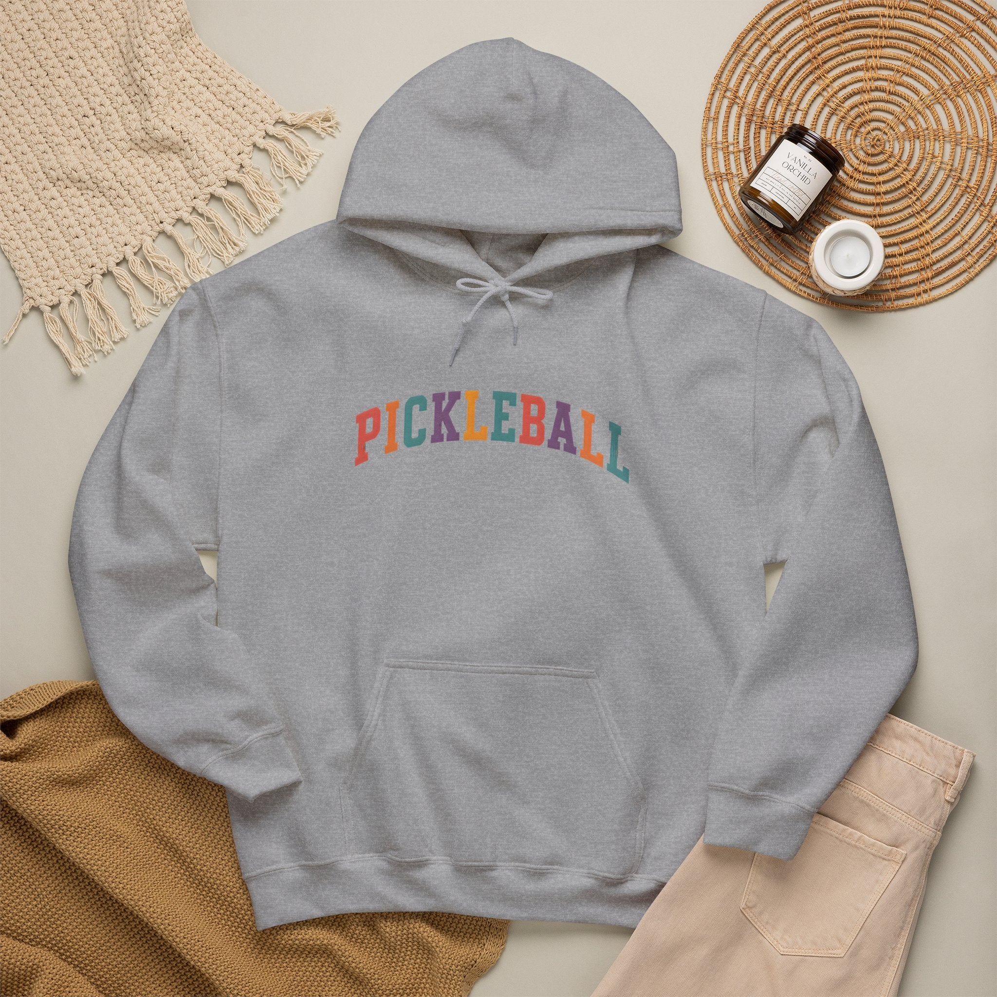 Pickleball Rainbow Hoodie — Colorful Pickleball Pullover for Players & Fans