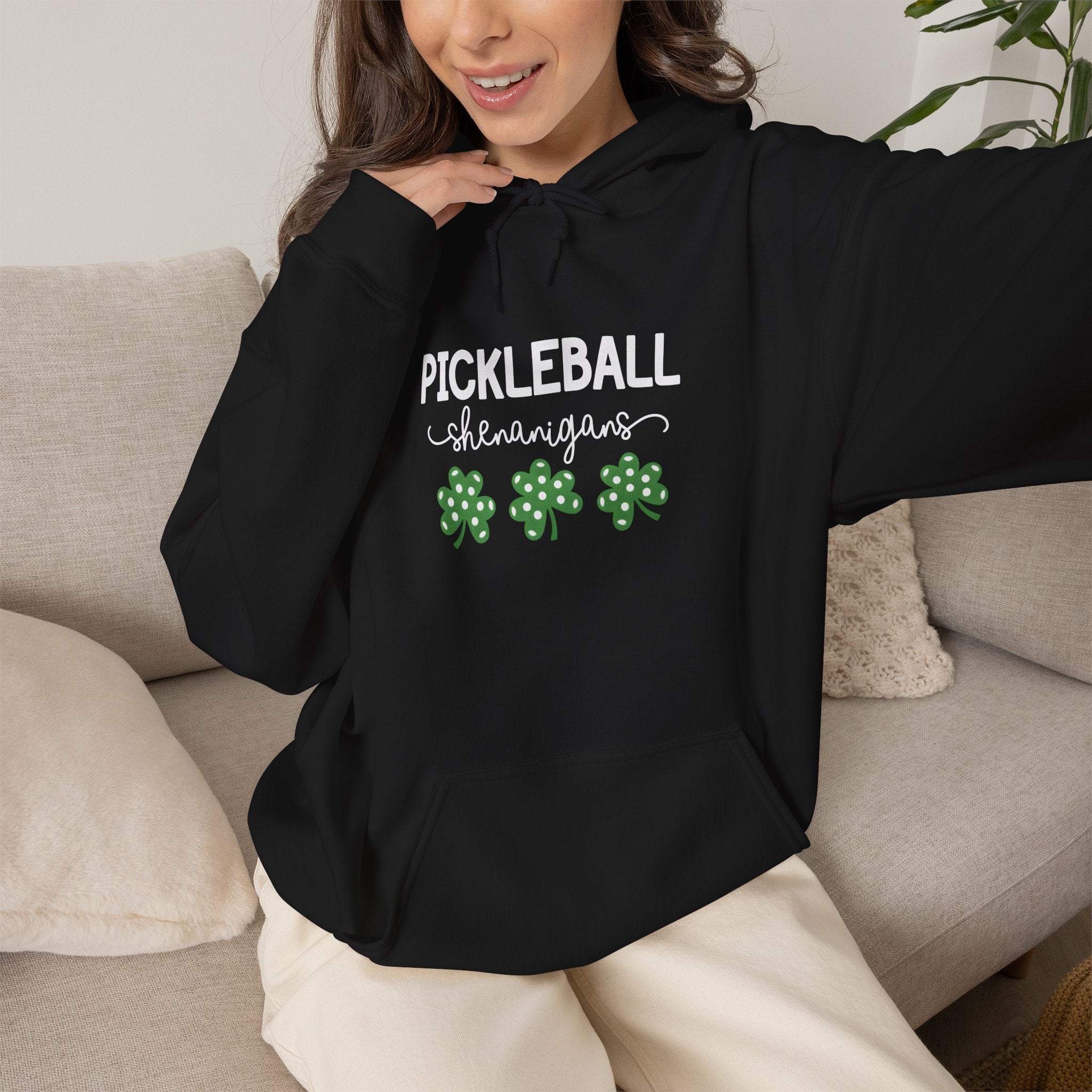 Pickleball Shamrock Hoodie – St. Patrick’s Day Pickleball Sweatshirt