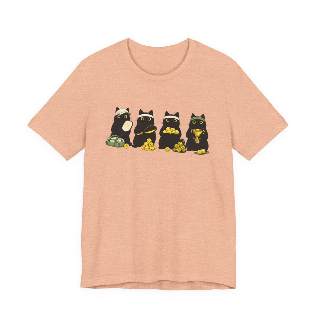 Black Cat Fortune T-Shirt – Cute Lucky Cats with Gold Coins Graphic Tee