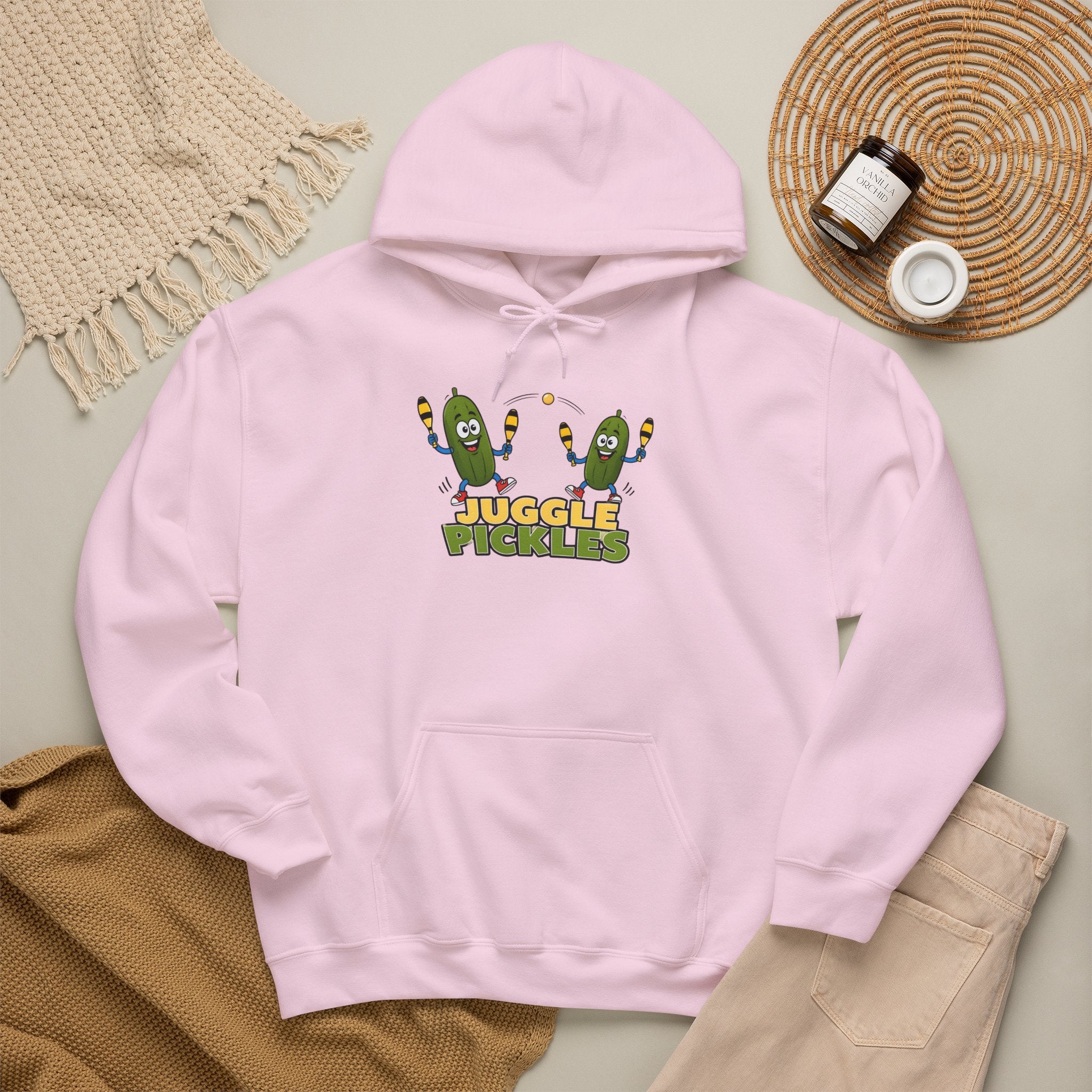 Juggling Pickles Hoodie - Funny Retro 'Juggle Pickle' Graphic Sweatshirt