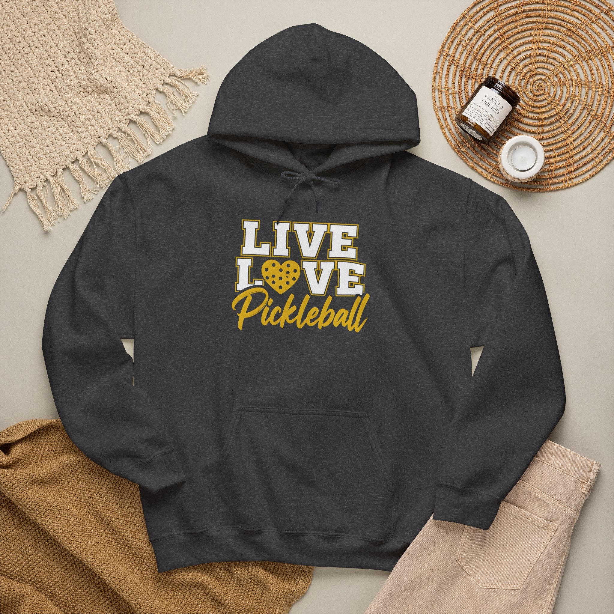 Live Love Pickleball Hoodie — Pickleball Player Gift Pullover