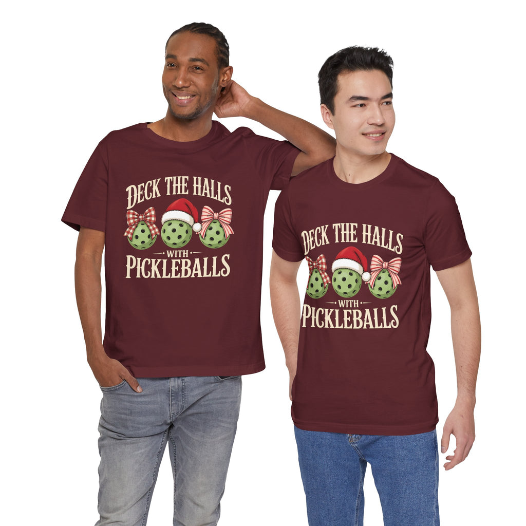 Deck the Halls with Pickleballs Christmas Tee