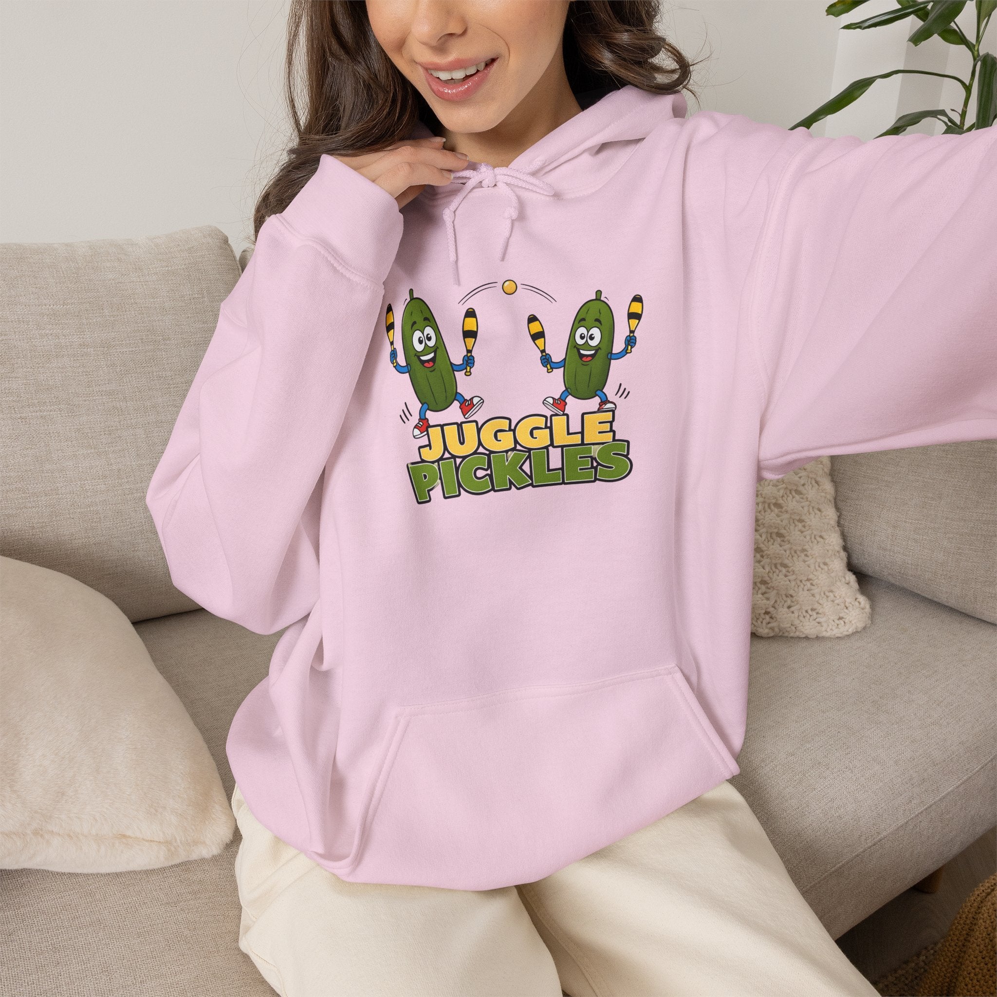 Juggling Pickles Hoodie - Funny Retro 'Juggle Pickle' Graphic Sweatshirt