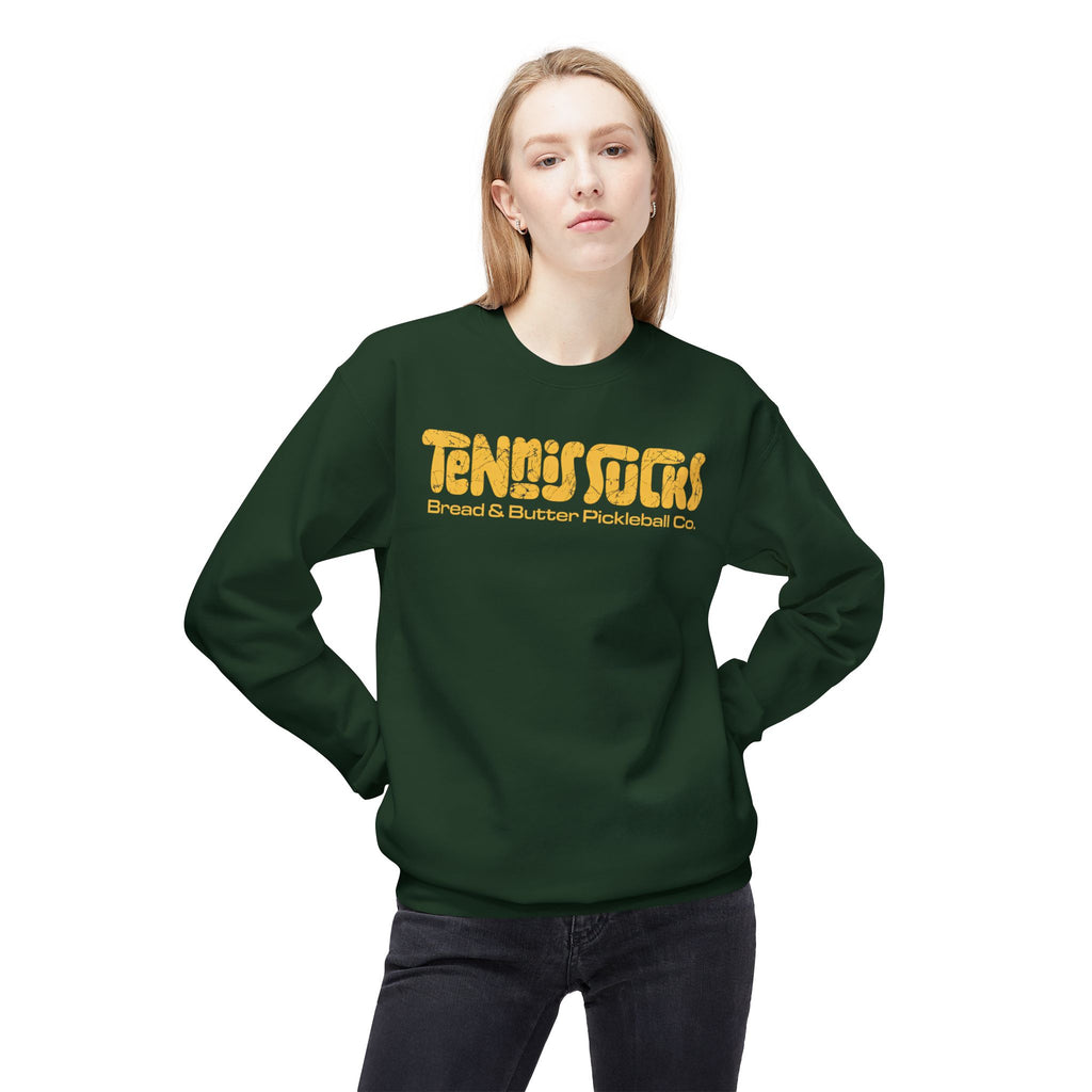 Tennis Socks Crewneck Sweatshirt — Vintage Tennis & Pickleball Club Pullover