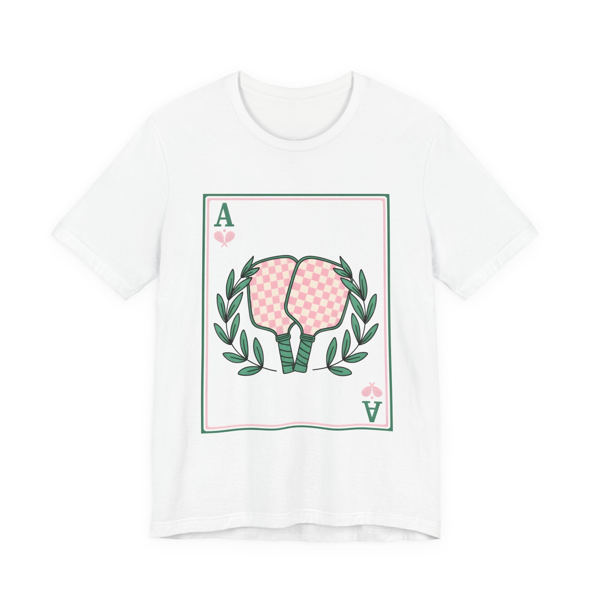 Ace of Hearts Playing Card Tee — Pink Checker Butt Graphic T-Shirt