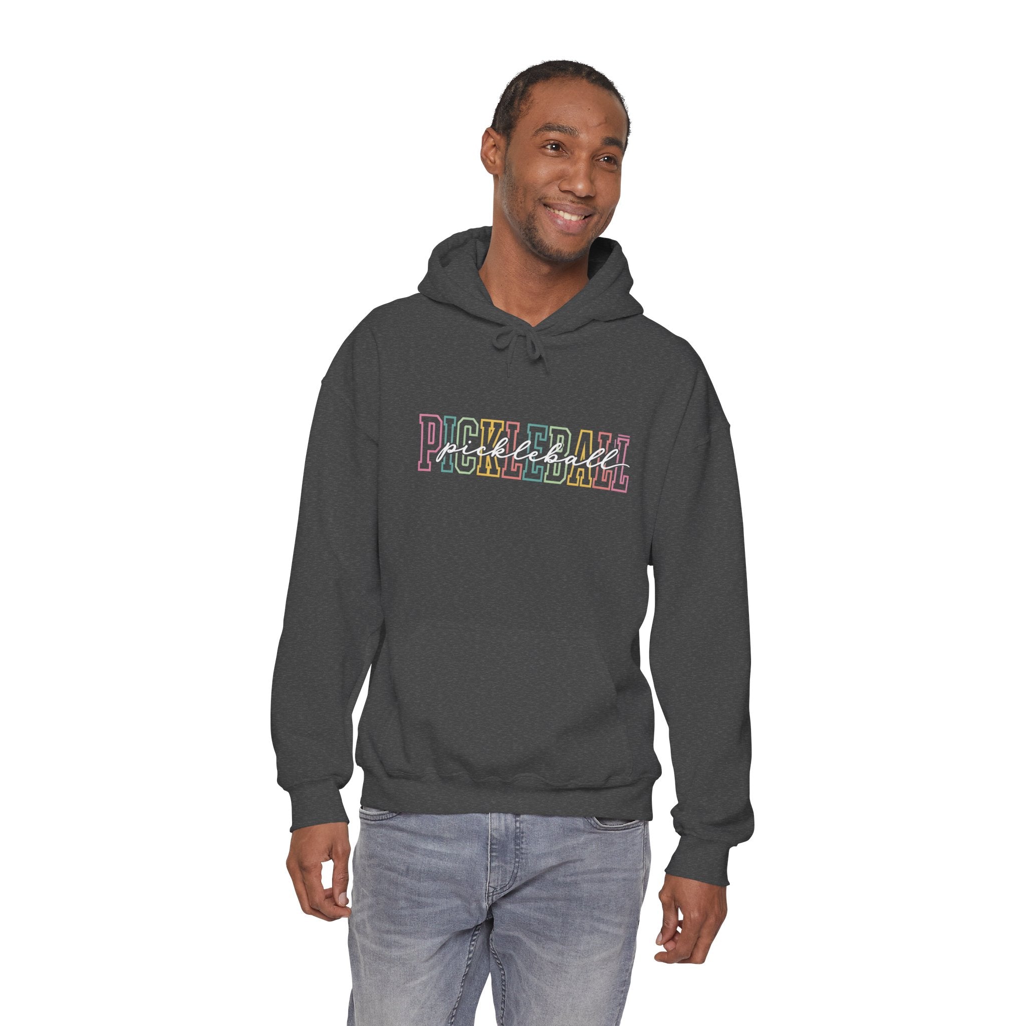 Pickleball Pastel Hoodie – Colorful Retro Text Pickleball Pullover