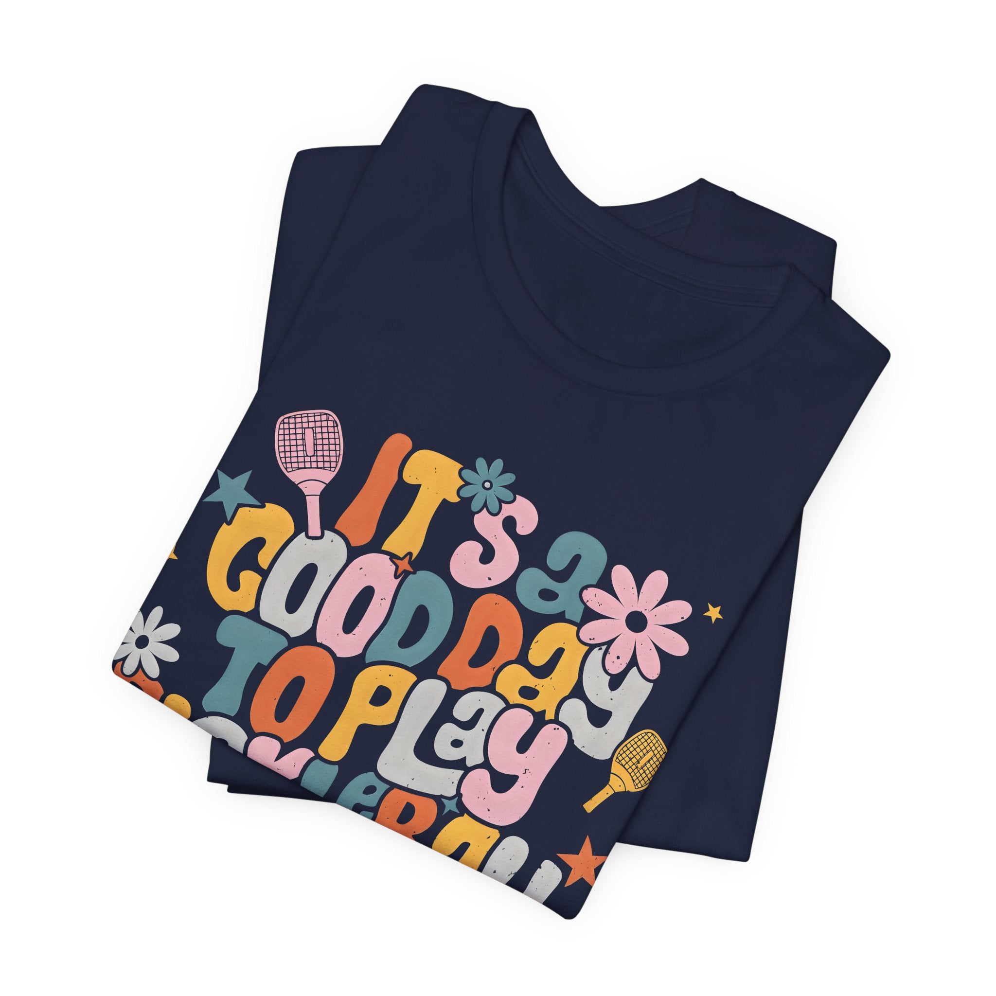 Pickleball Tee - "It's a Good Day to Play Pickleball" Retro Floral Graphic T-Shirt
